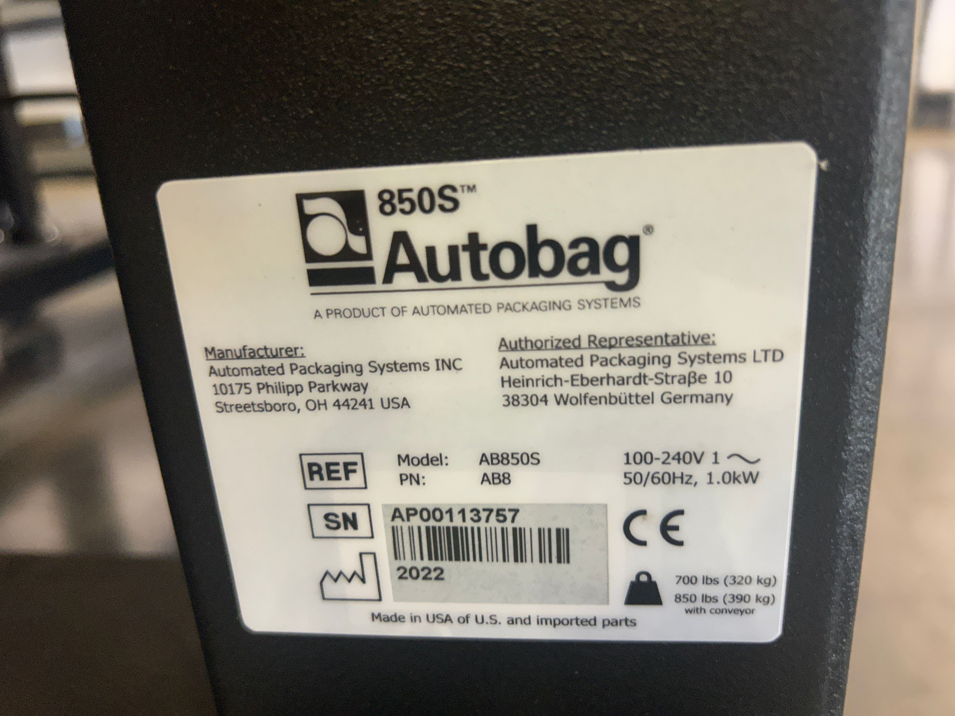 Auto Bag Machine - Autobag 850 - Document 3