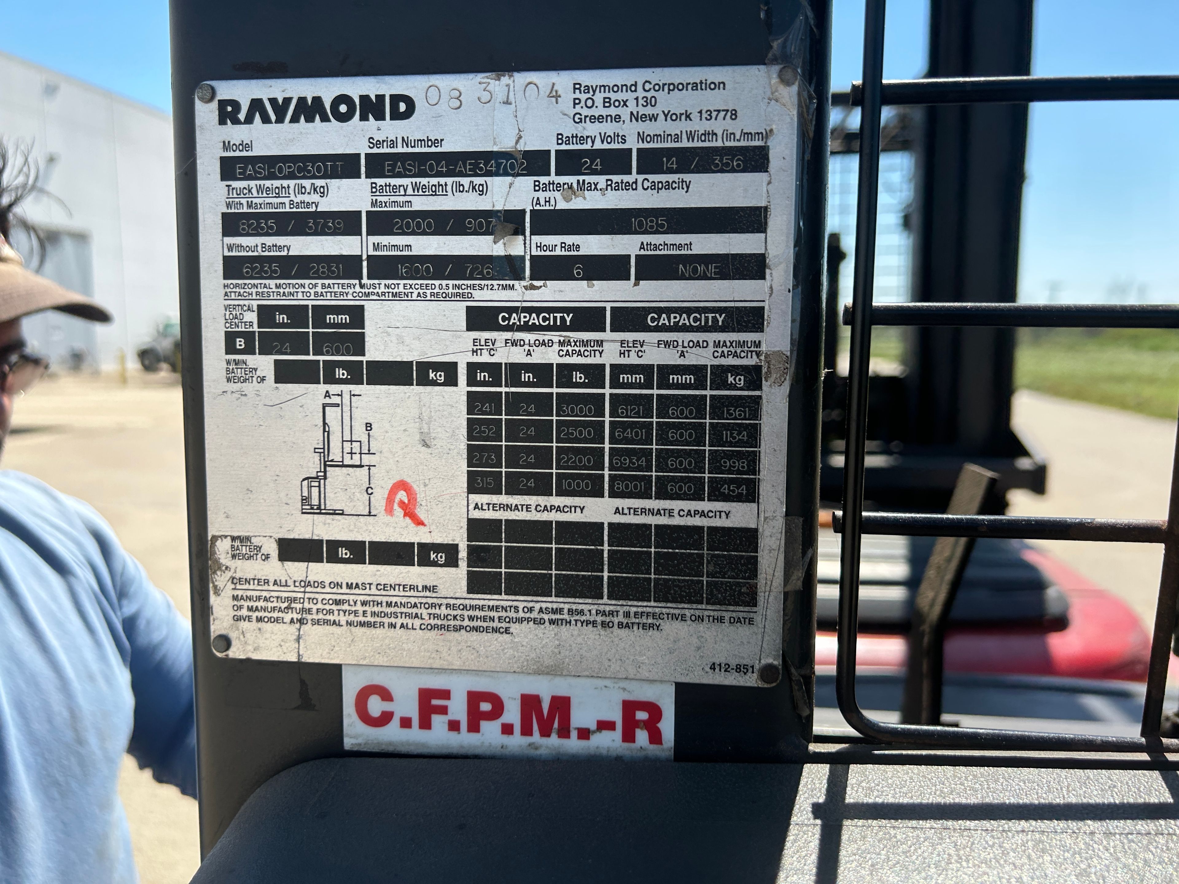 2004 Raymond EASI-OPC30TT Order Picker - Document 2