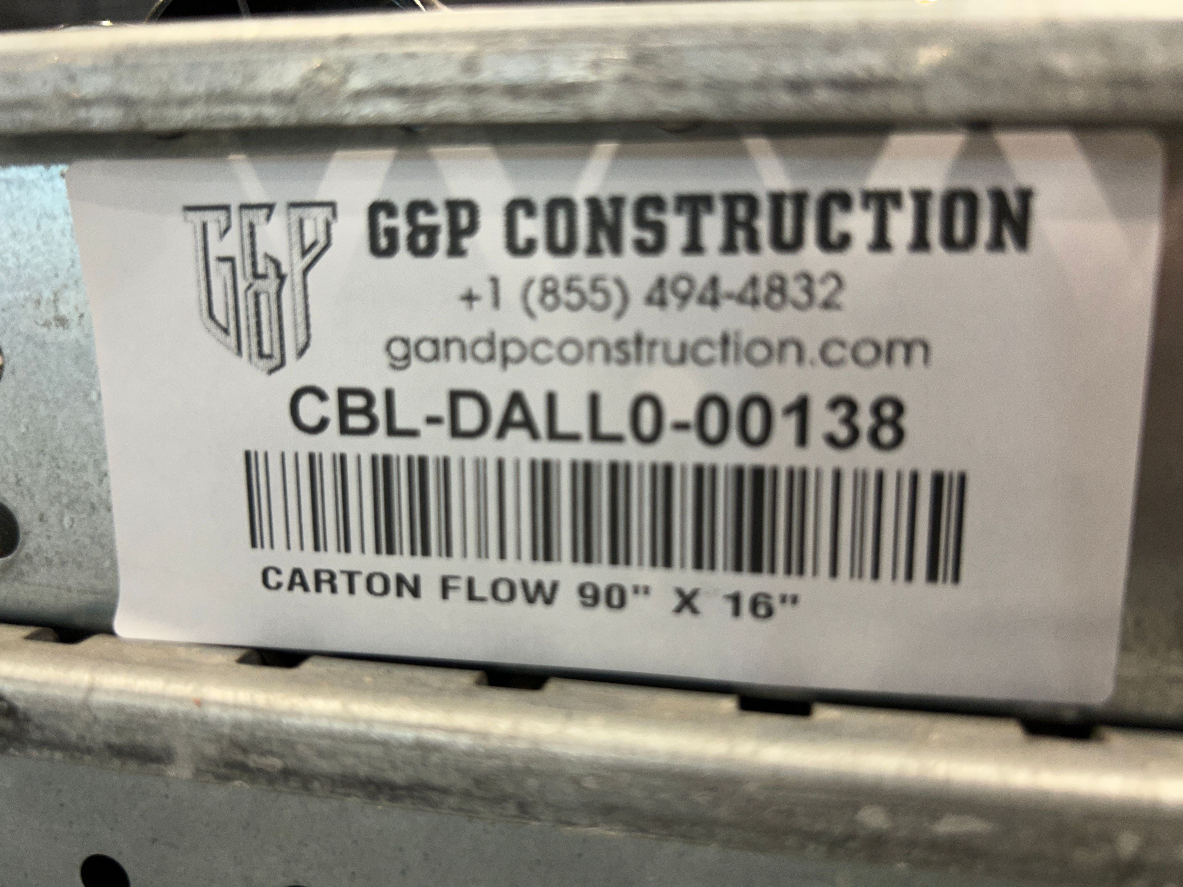 Carton Flow - 90" x 16" - Document 3