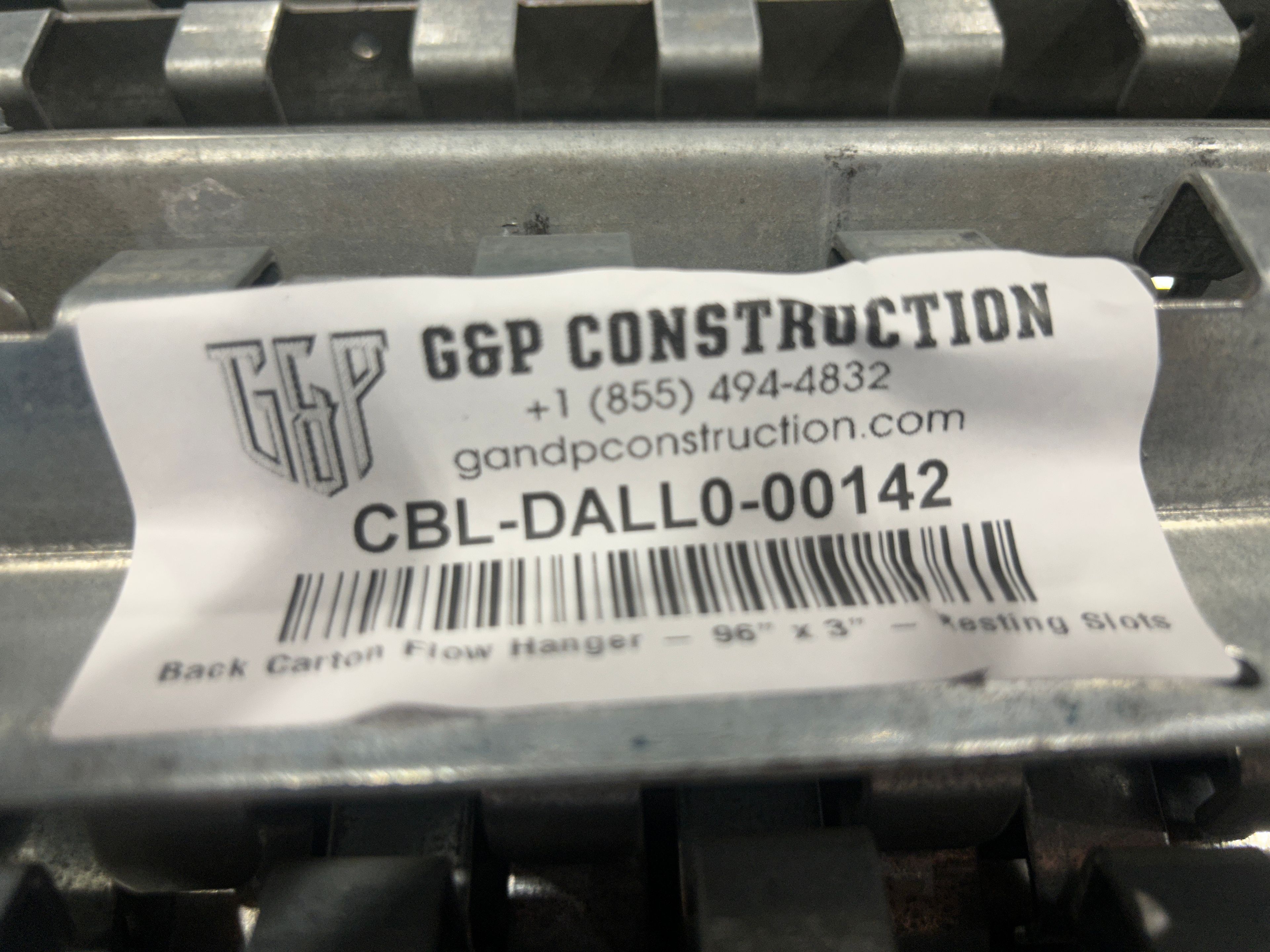 Carton Flow - Back Bracket  - 96" - Document 3