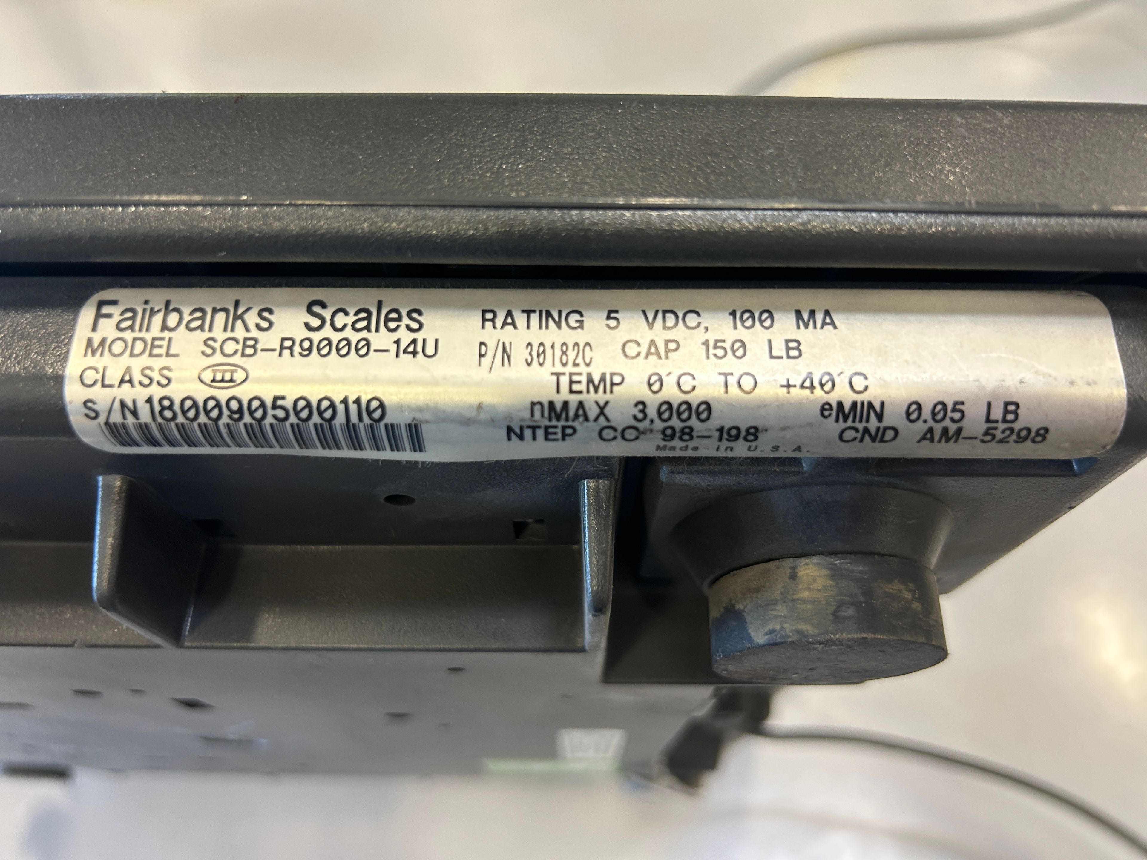 Table Scale - Fairbank Scale - Document 3