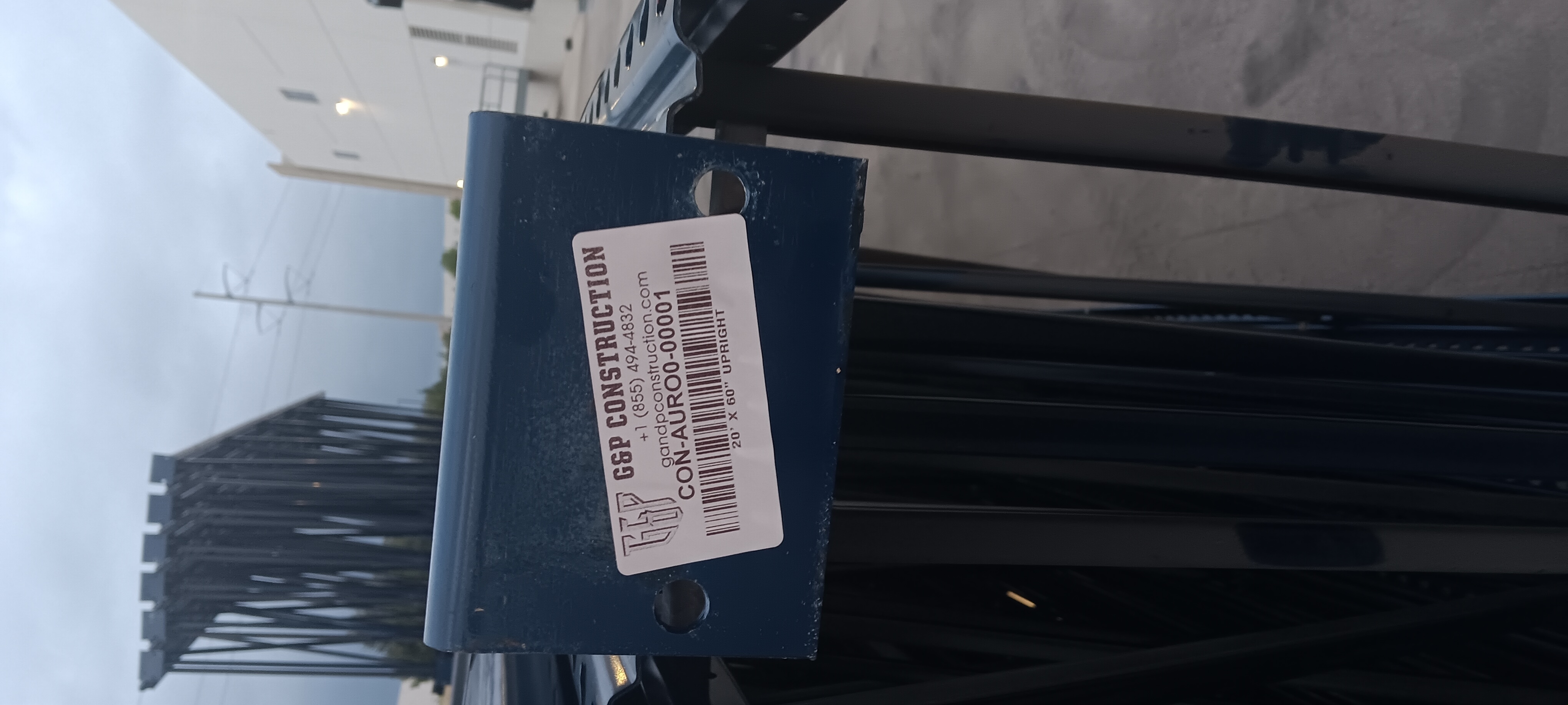 Upright Frame - 60" x 20' - Teardrop