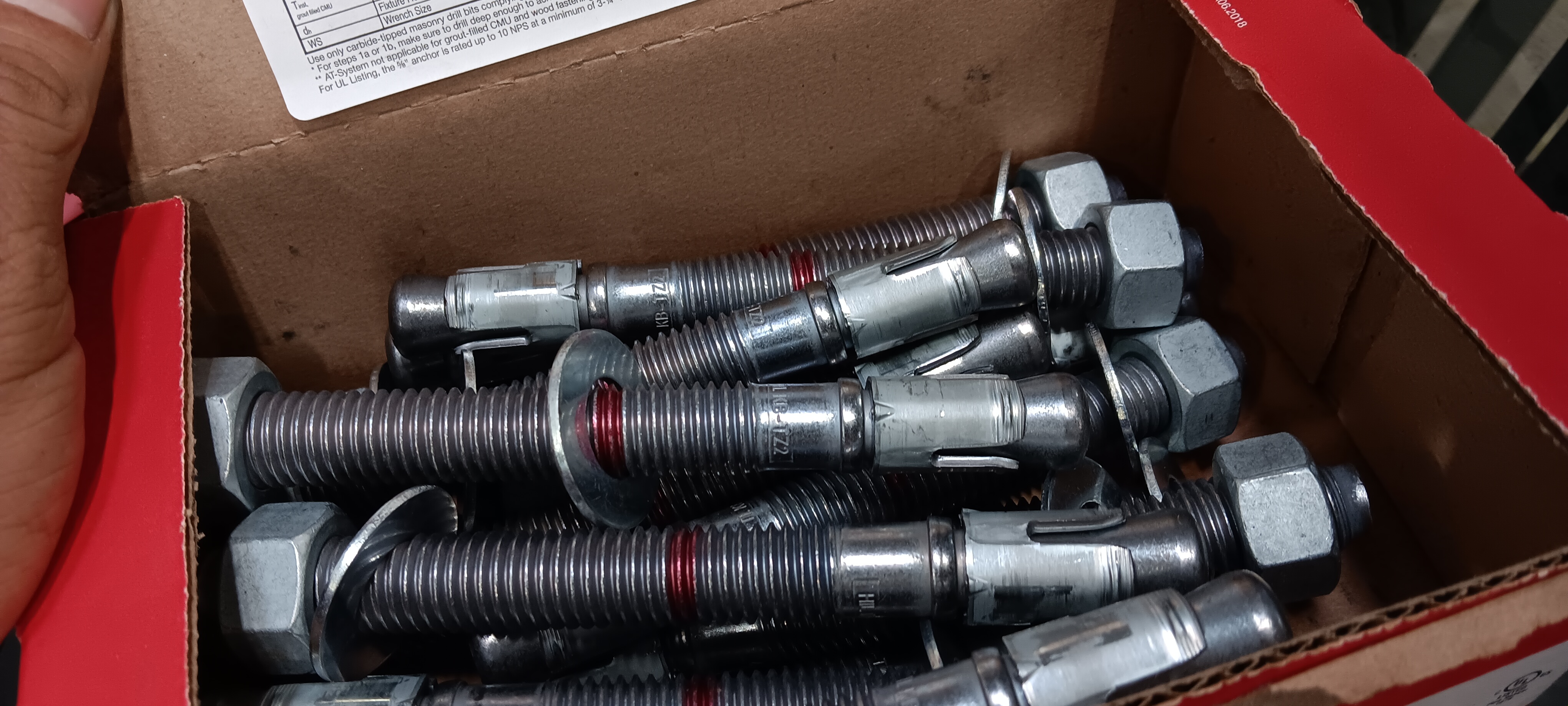 Hilti Anchors - 5/8" x 6