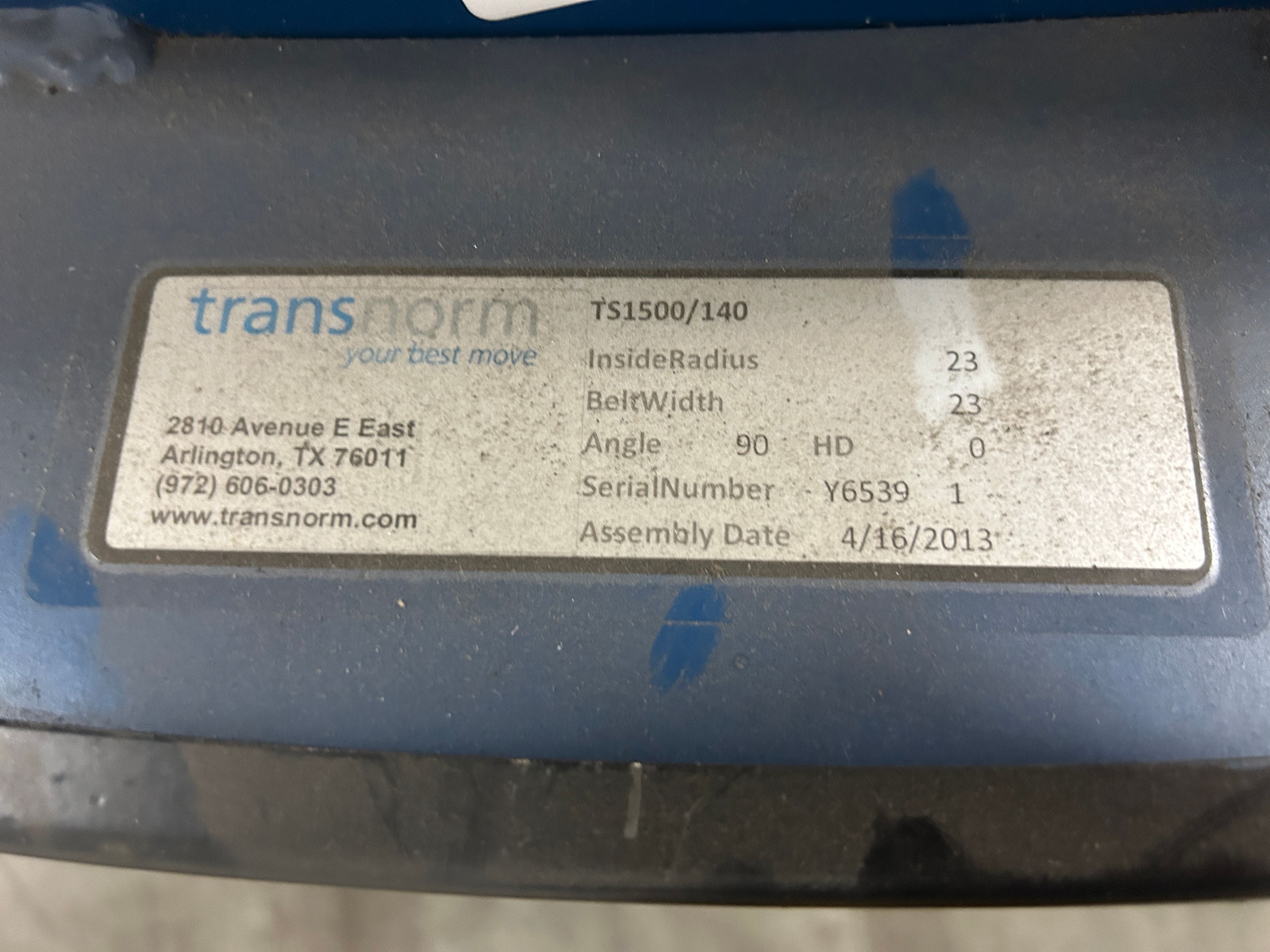 Conveyor - Curve - 90 - TRANSN - Document 3