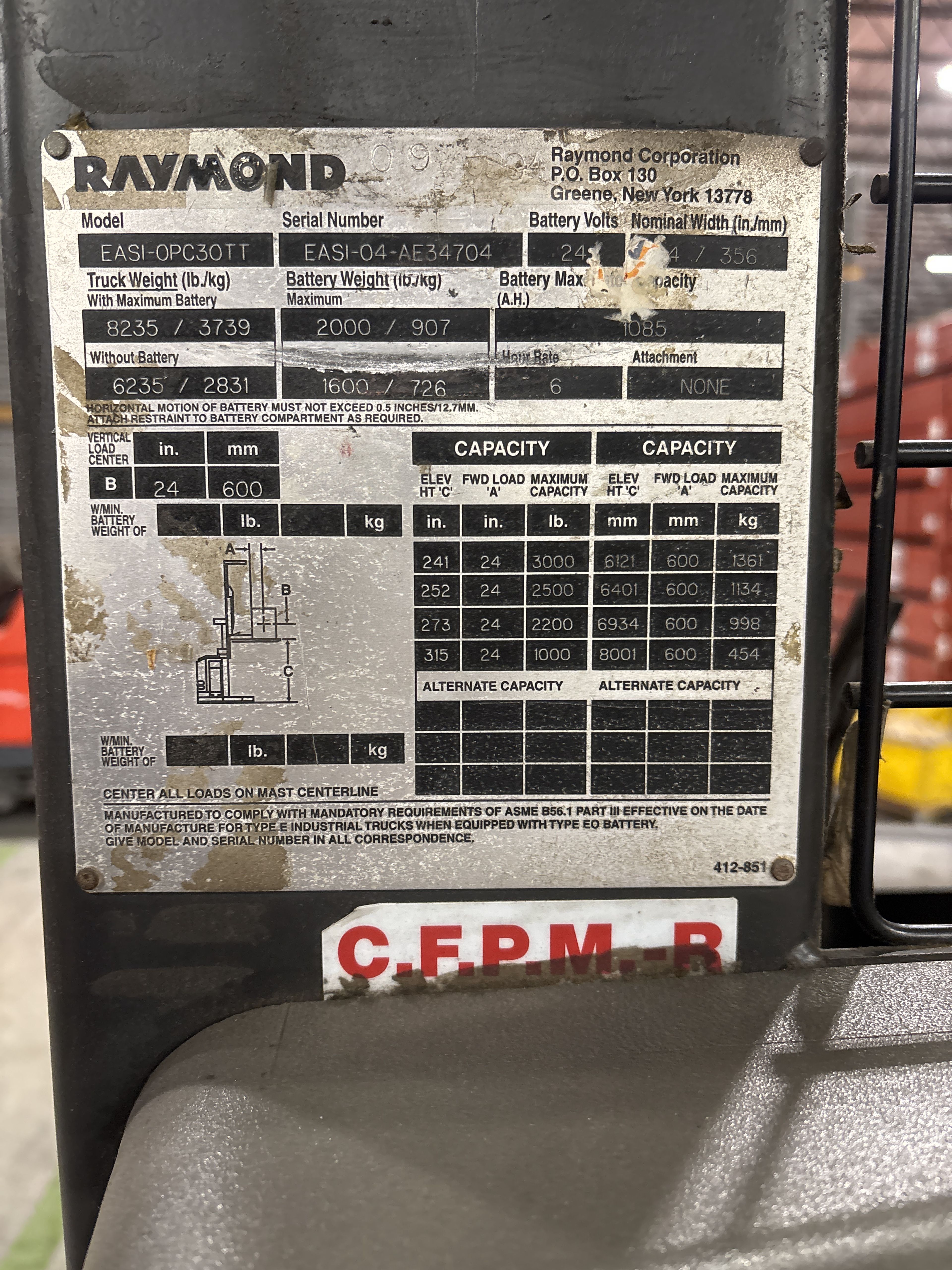 2004 Raymond EASI-OPC30TT Order Picker - Document 7