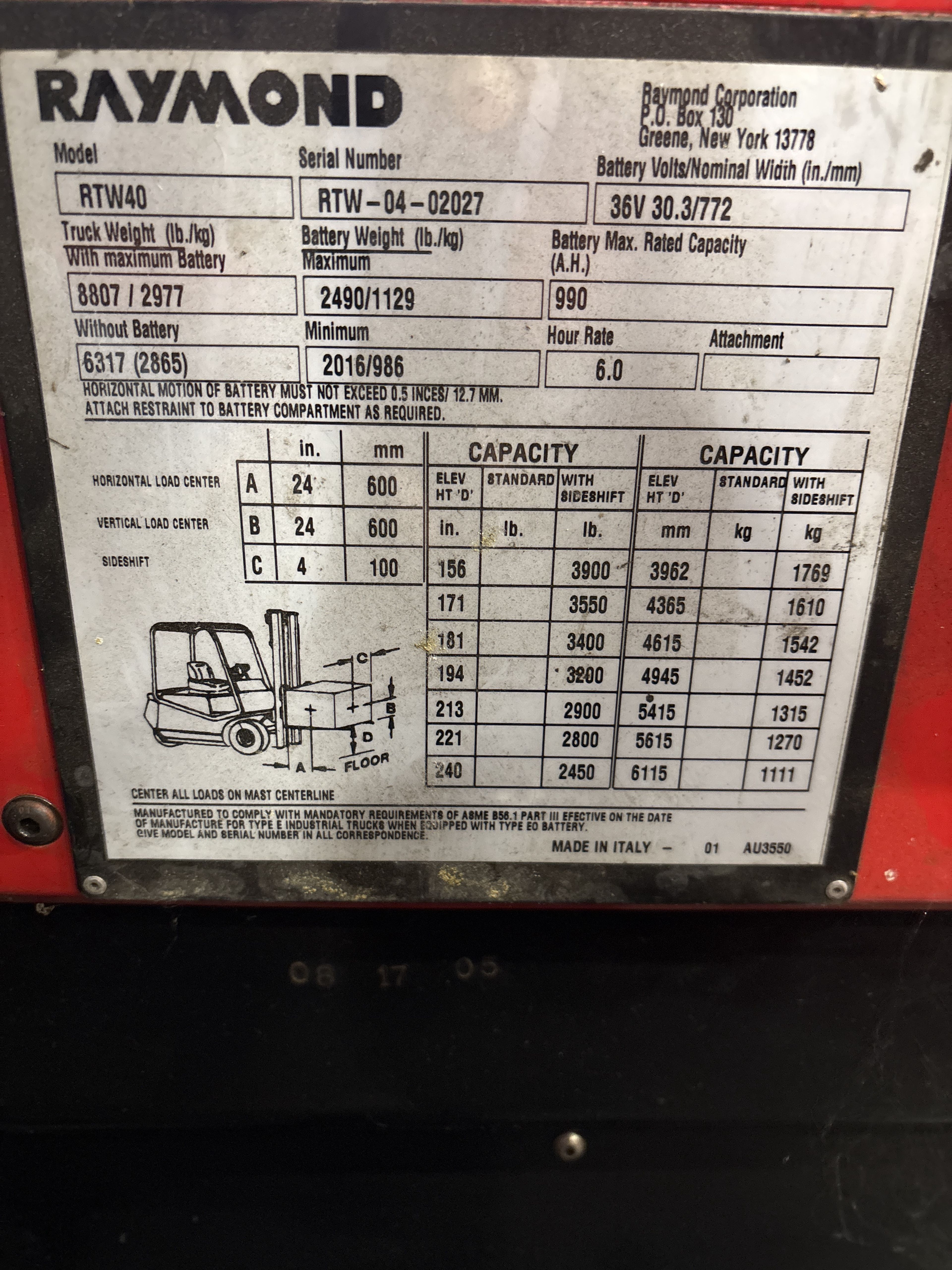 Forklift - Raymond Sit Down Co - Document 8