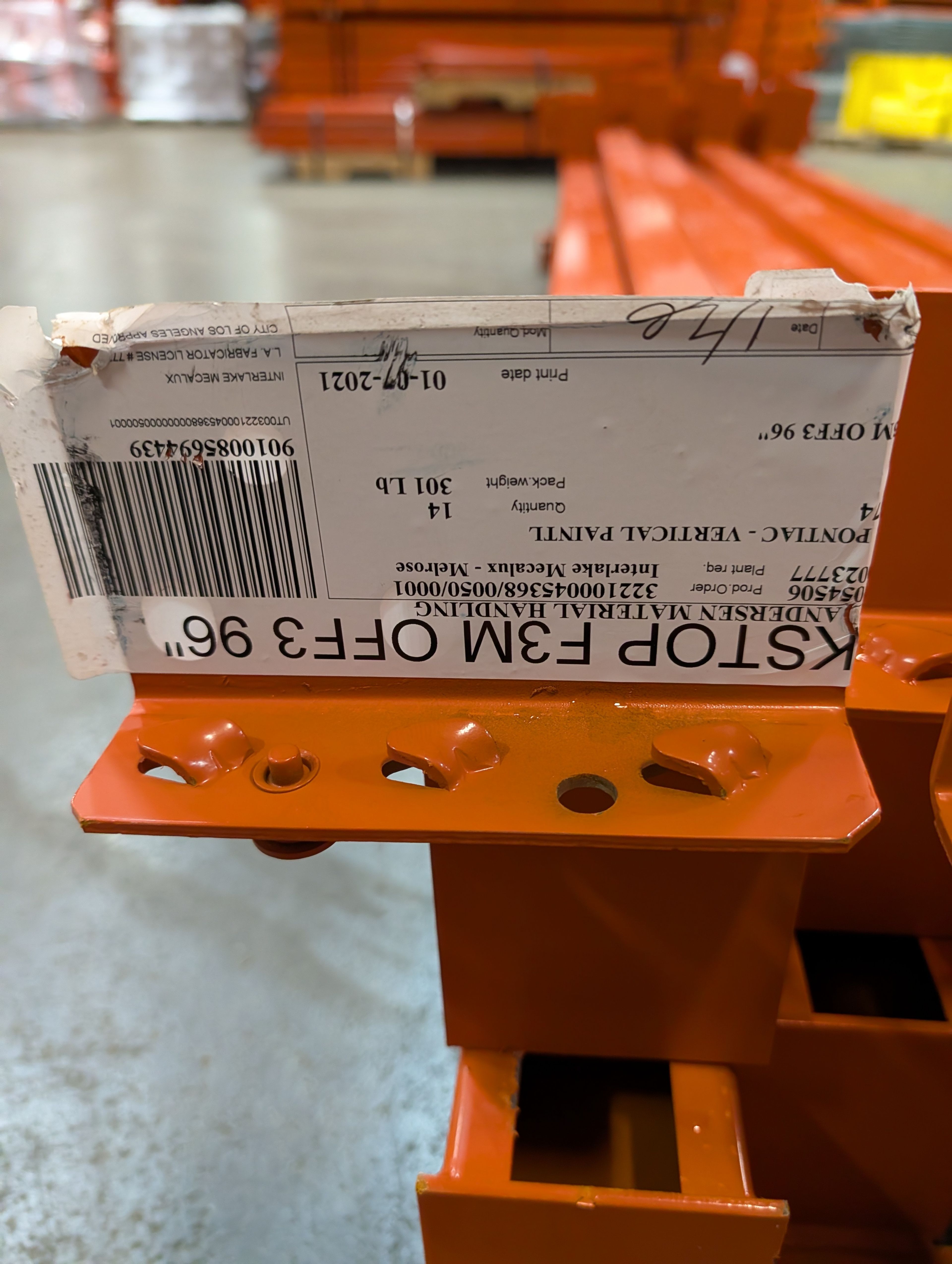 Backstop Beam - 96" x 3" - Teardrop(3" offset) - Document 10