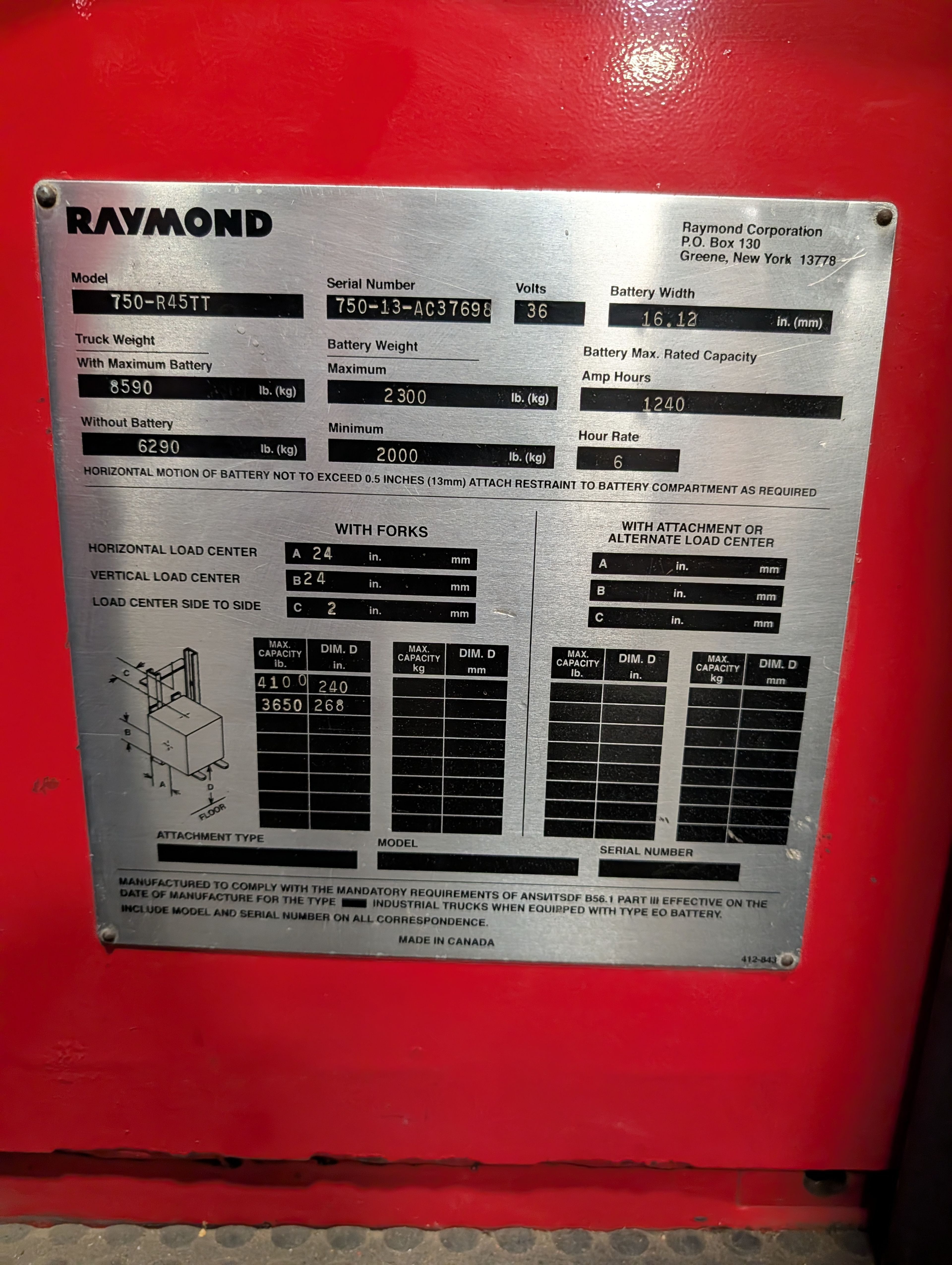 Raymond 750-R45TT Electric Reach Truck - Document 6