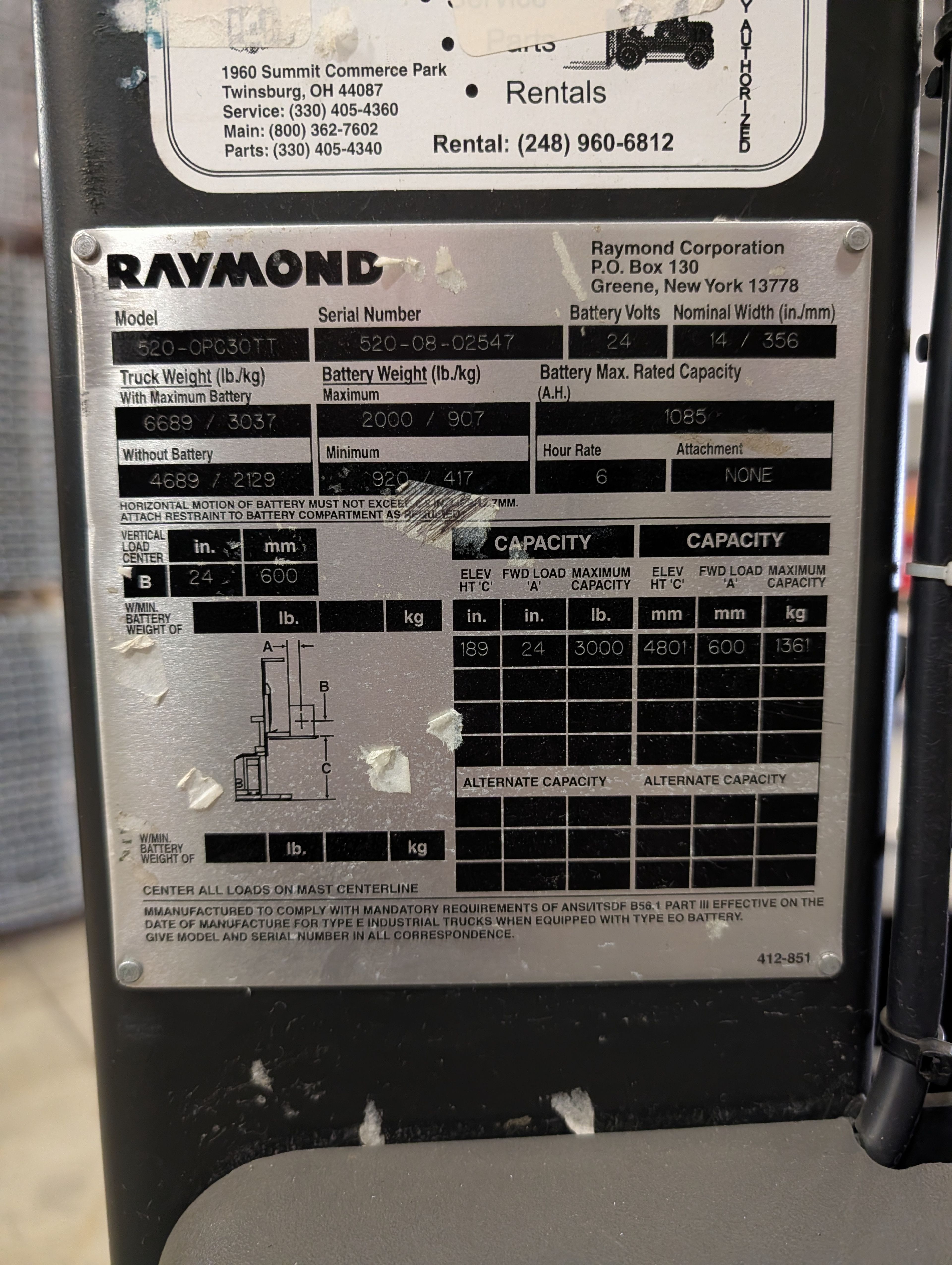 Raymond 520-OPC30TT Order Picker - Document 7