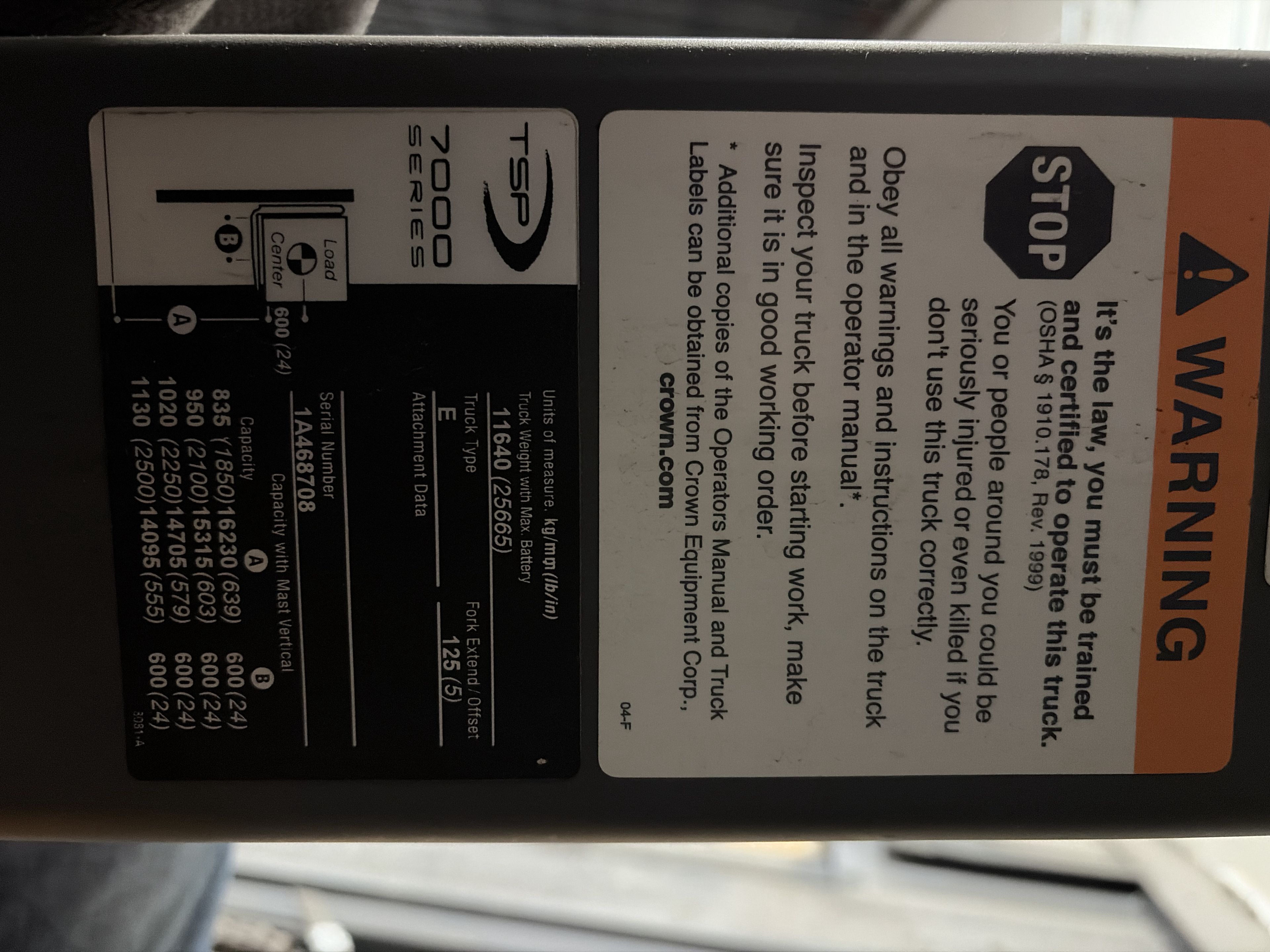 Crown TSP Turret Truck - Document 8