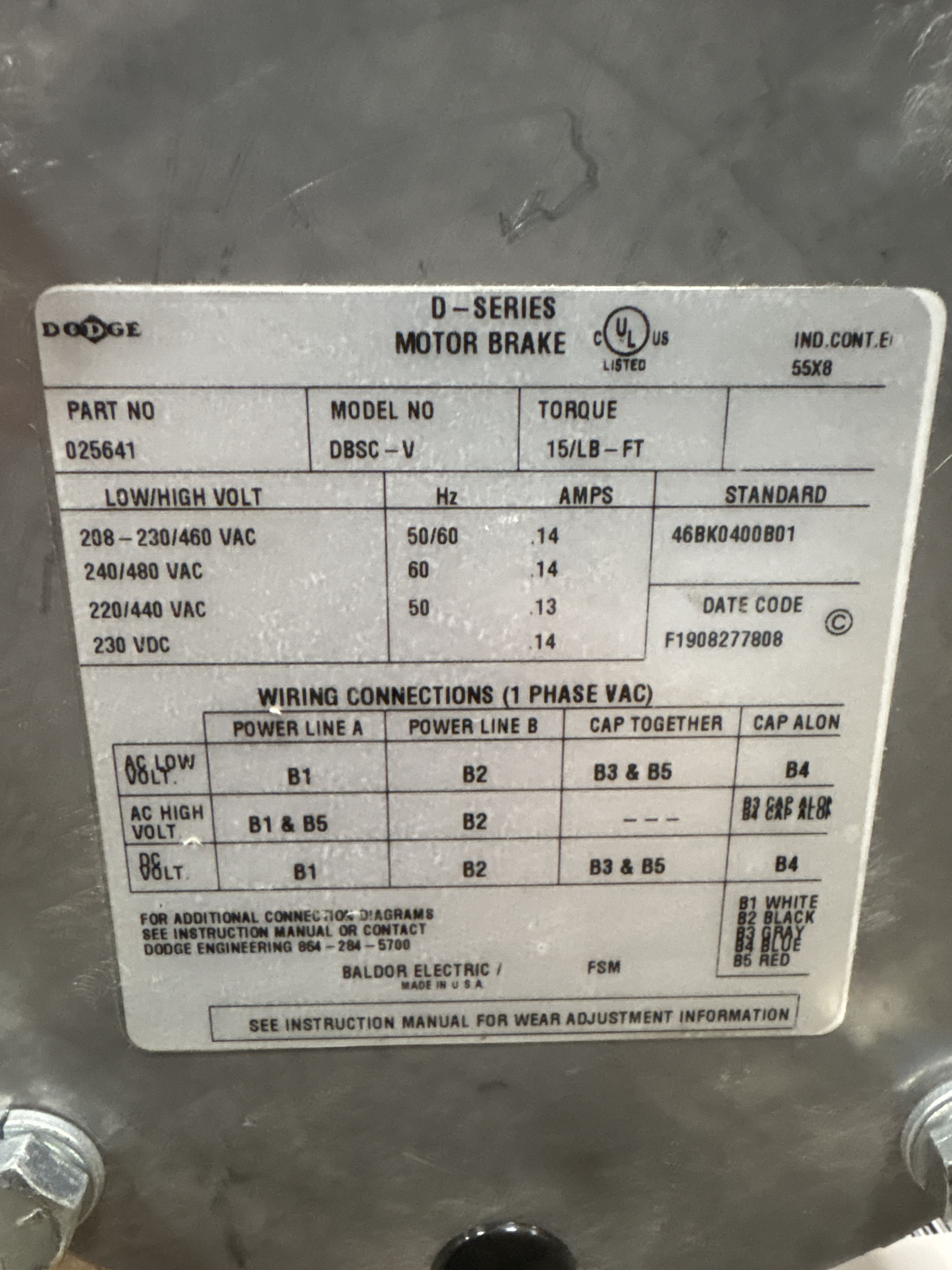 Baldor Reliance - 5 HP Electric Motor - VBM3615T-D - Document 5