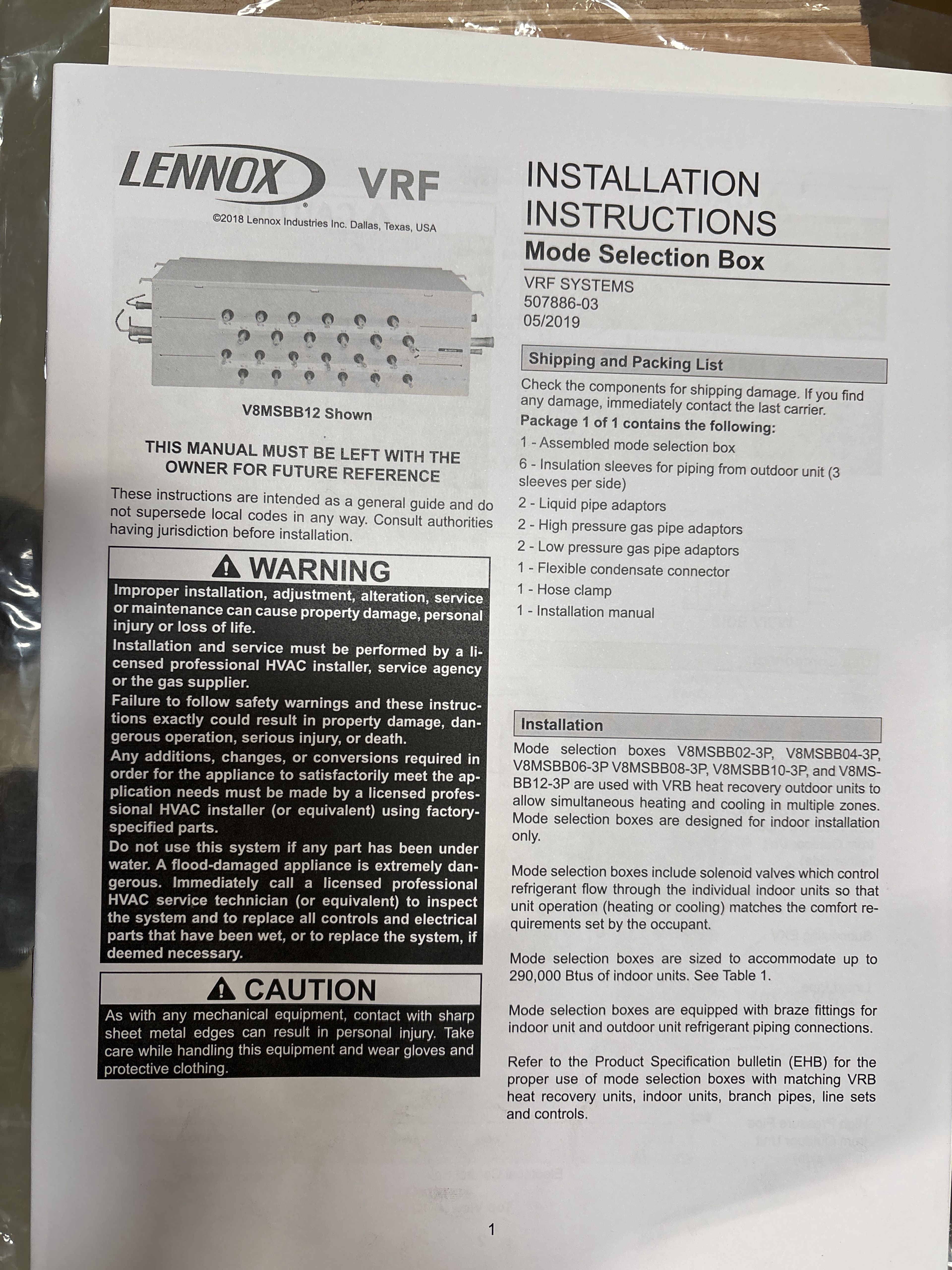 Submittal Data Mode Selection - Document 5