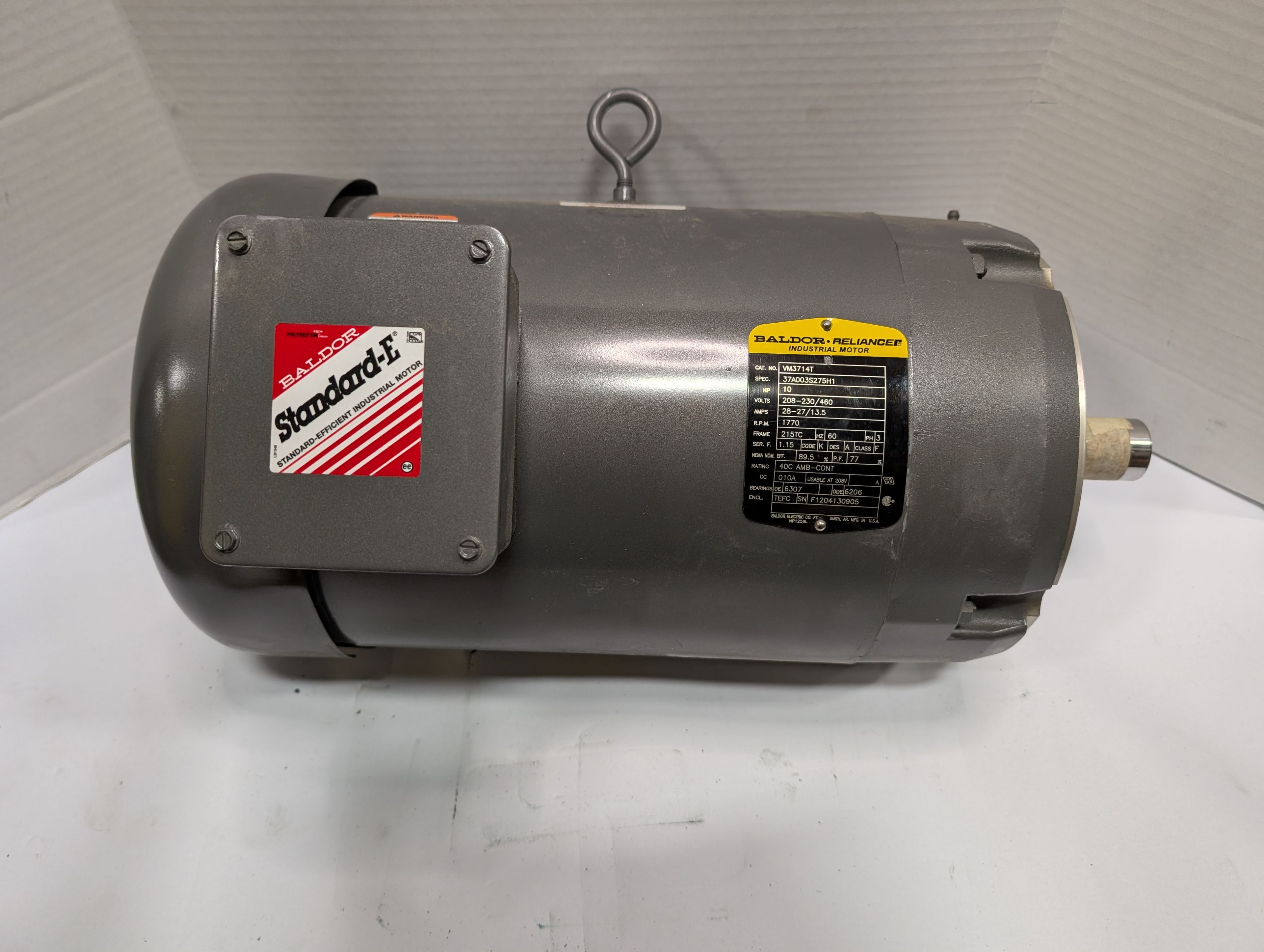 Baldor Reliance - 10 HP Electric Motor - VM3714T - Document 1