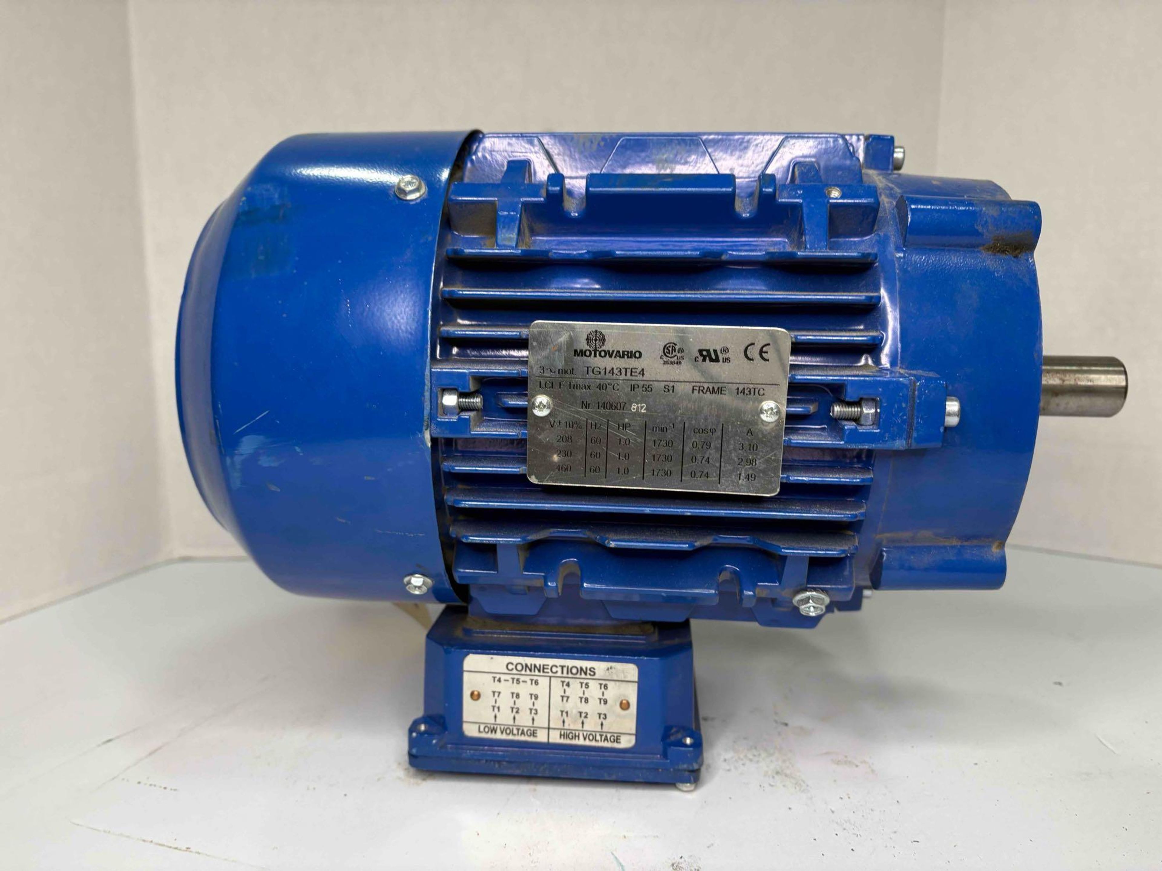 Motovario - 1 HP Electric Motor - TG143TE4 - Document 1