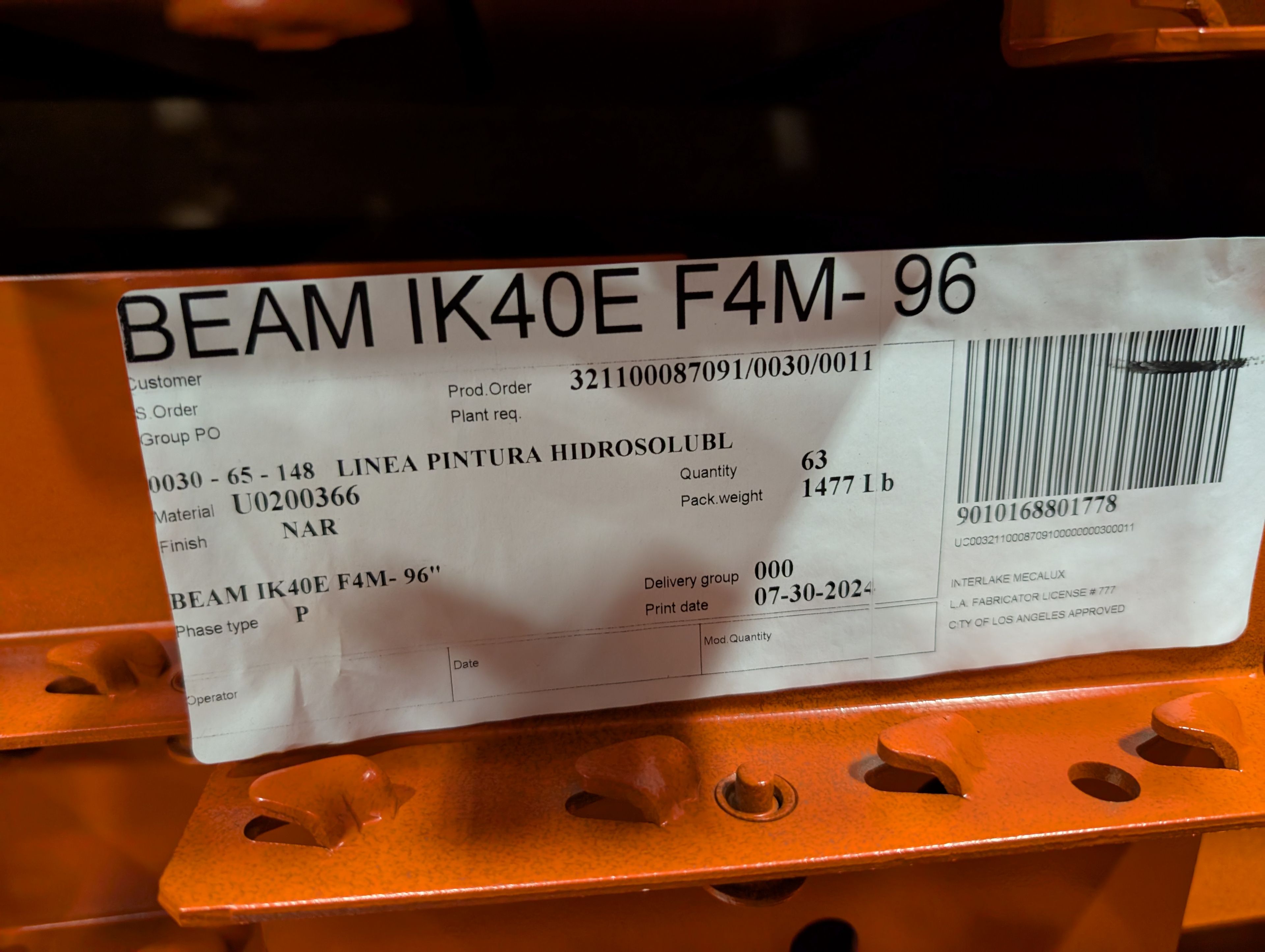 Beam - 96" x 4" - Teardrop - Document 3