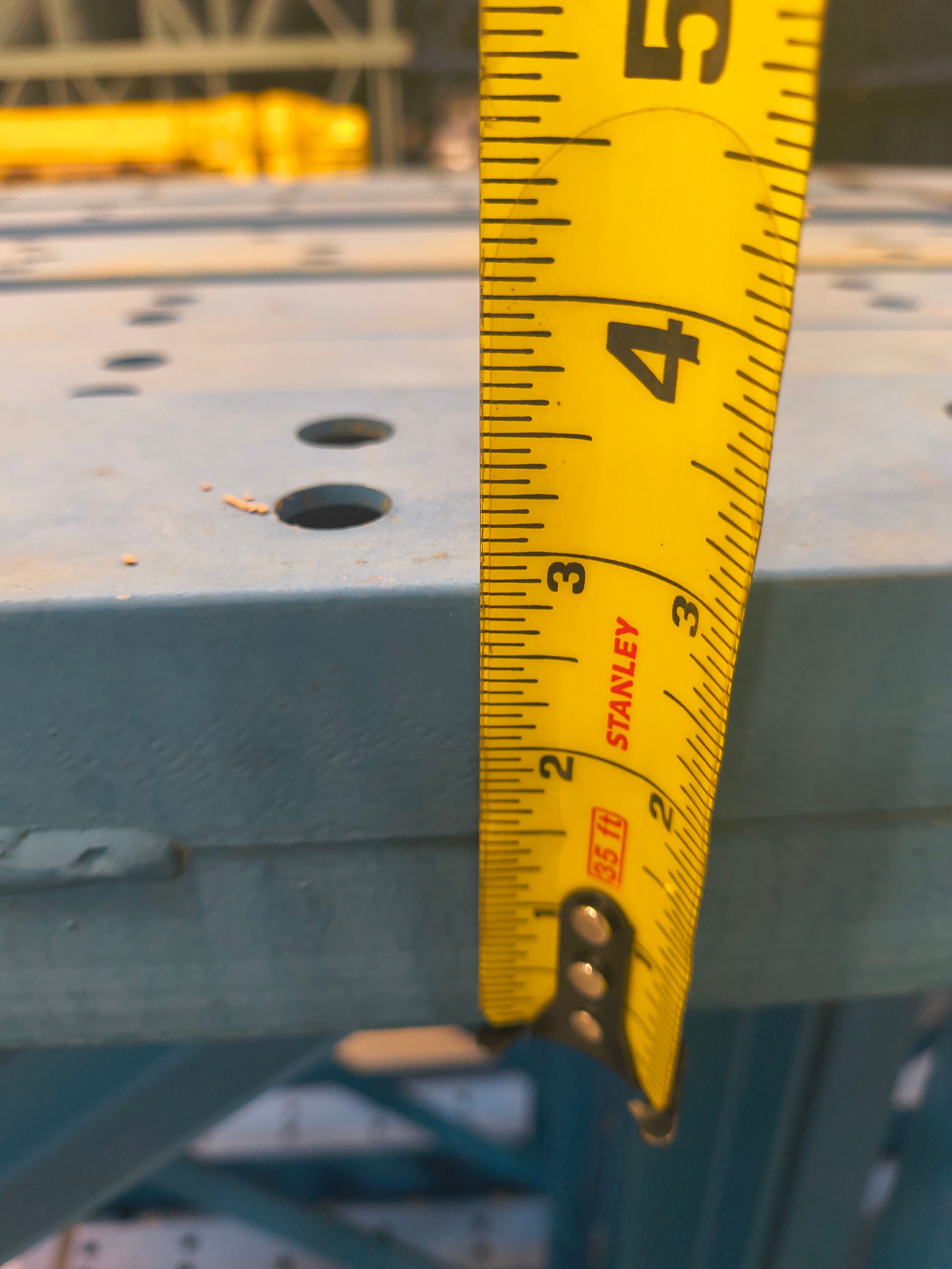 Teardrop Pallet Rack Upright – 42" × 32' × 3" Depth, Blue, Used - Document 5