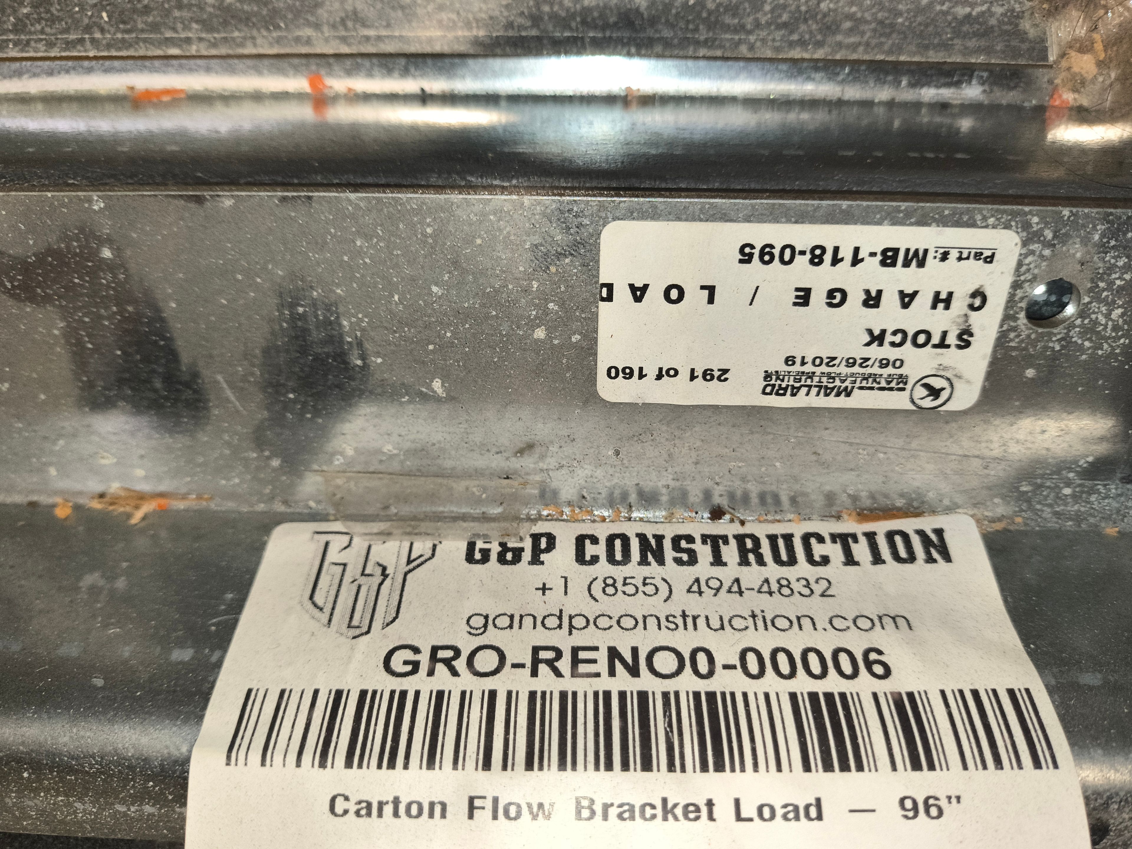 Carton Flow - Back Bracket - 96" - Document 4