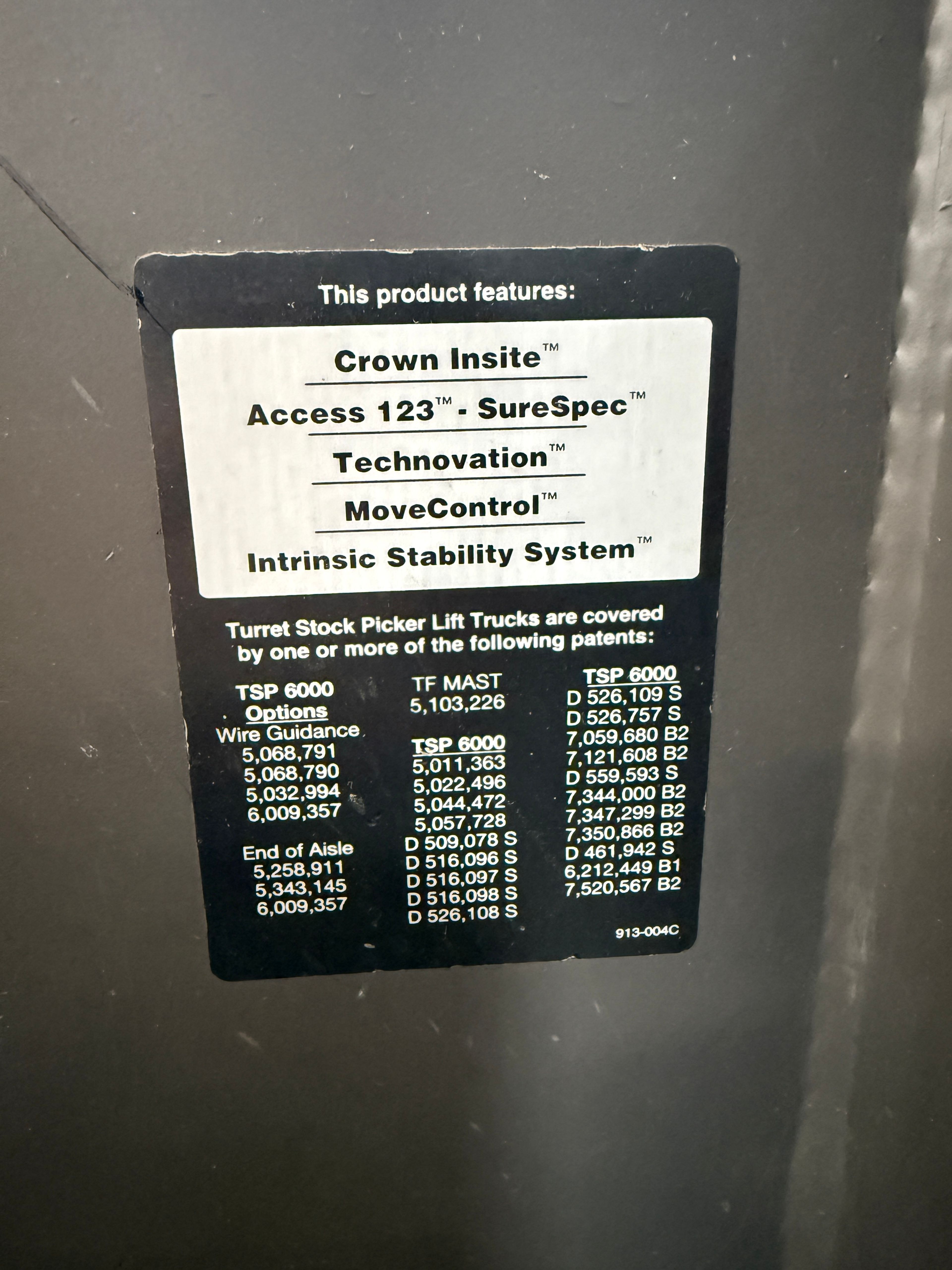 Crown TSP6000-30 Electric Turret Truck Forklift - Document 8