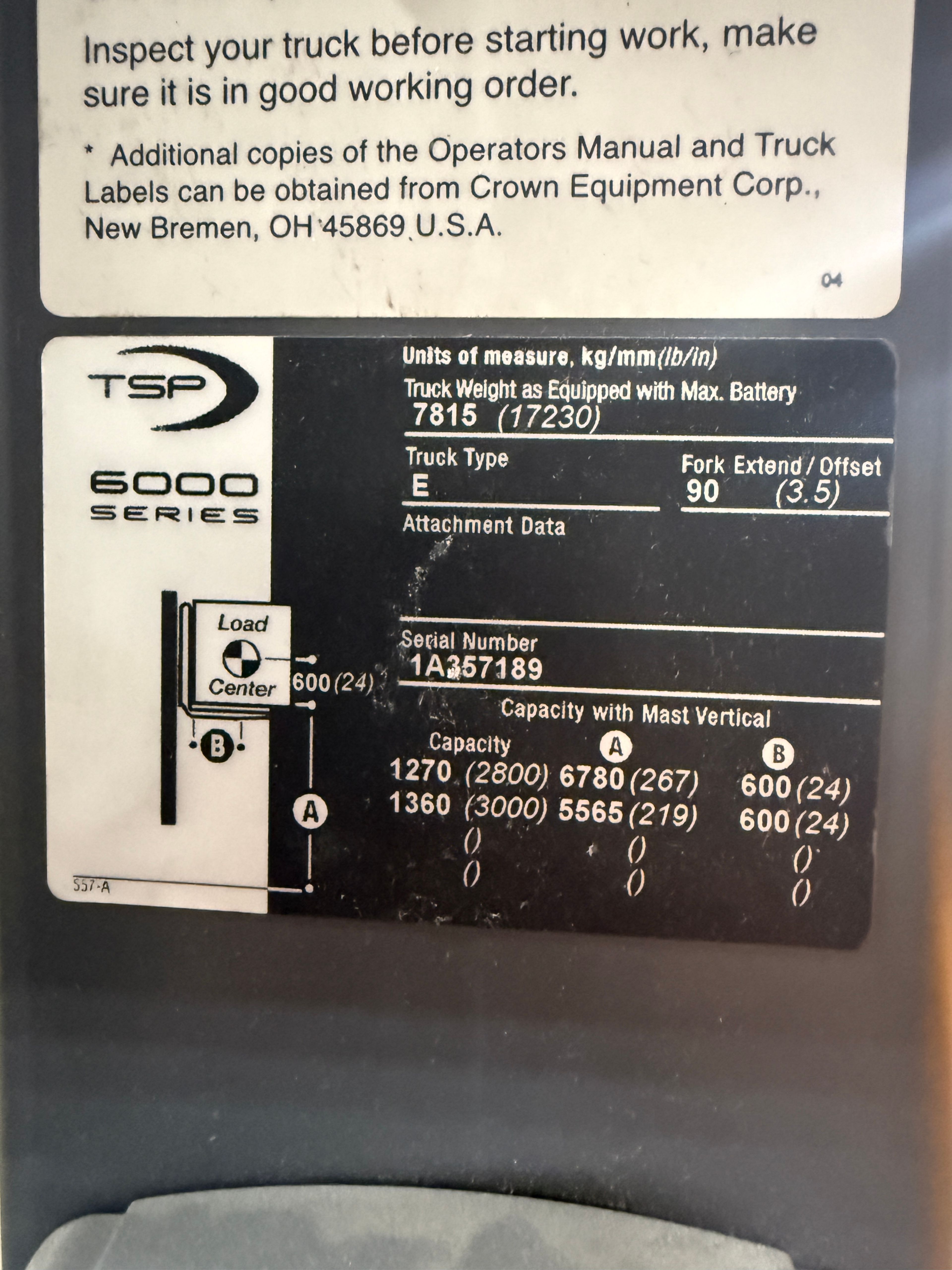 Crown TSP6000-30 Electric Turret Truck Forklift - Document 9