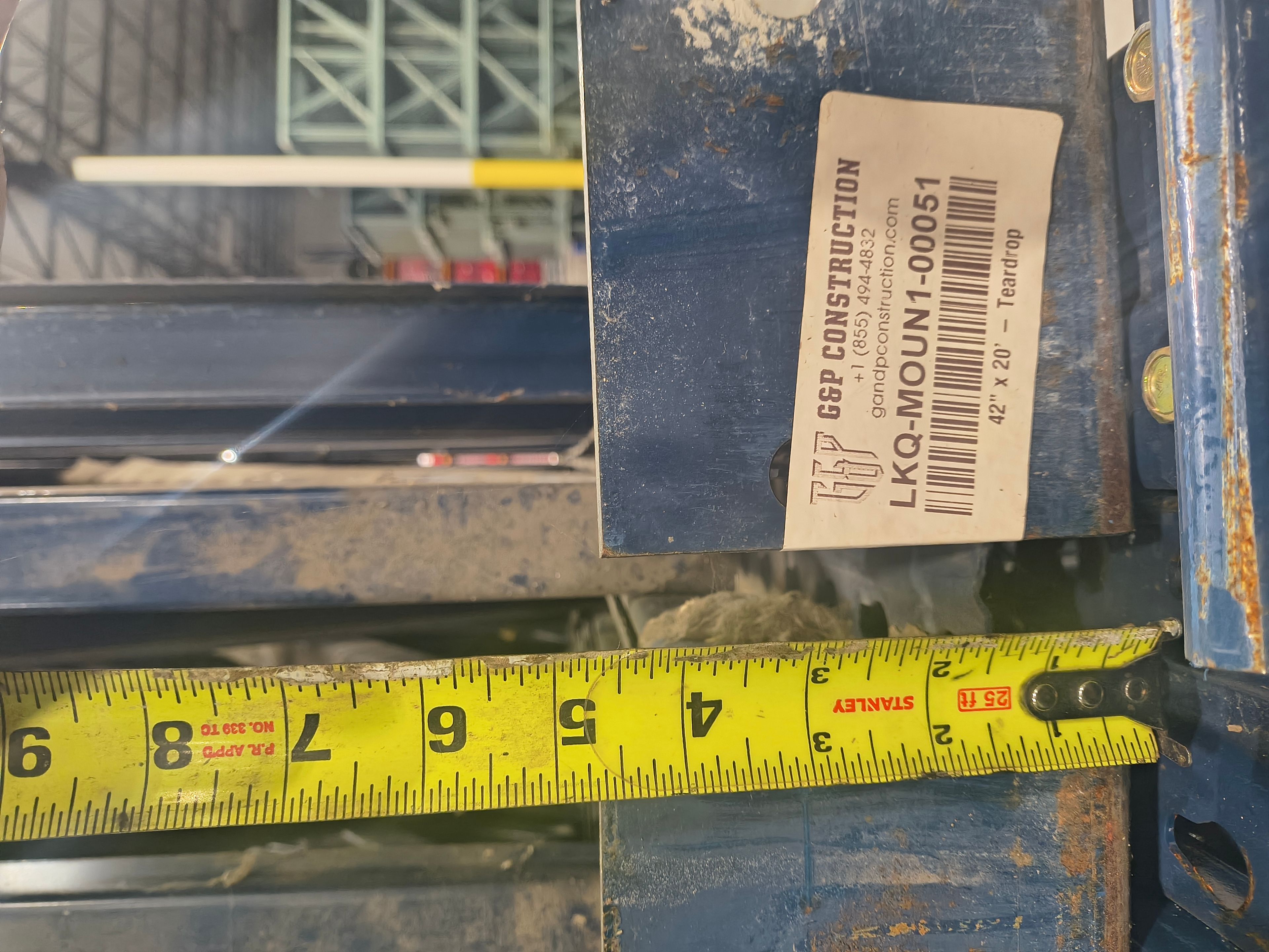 Upright Frame - 40" x 20' - Teardrop - Document 6