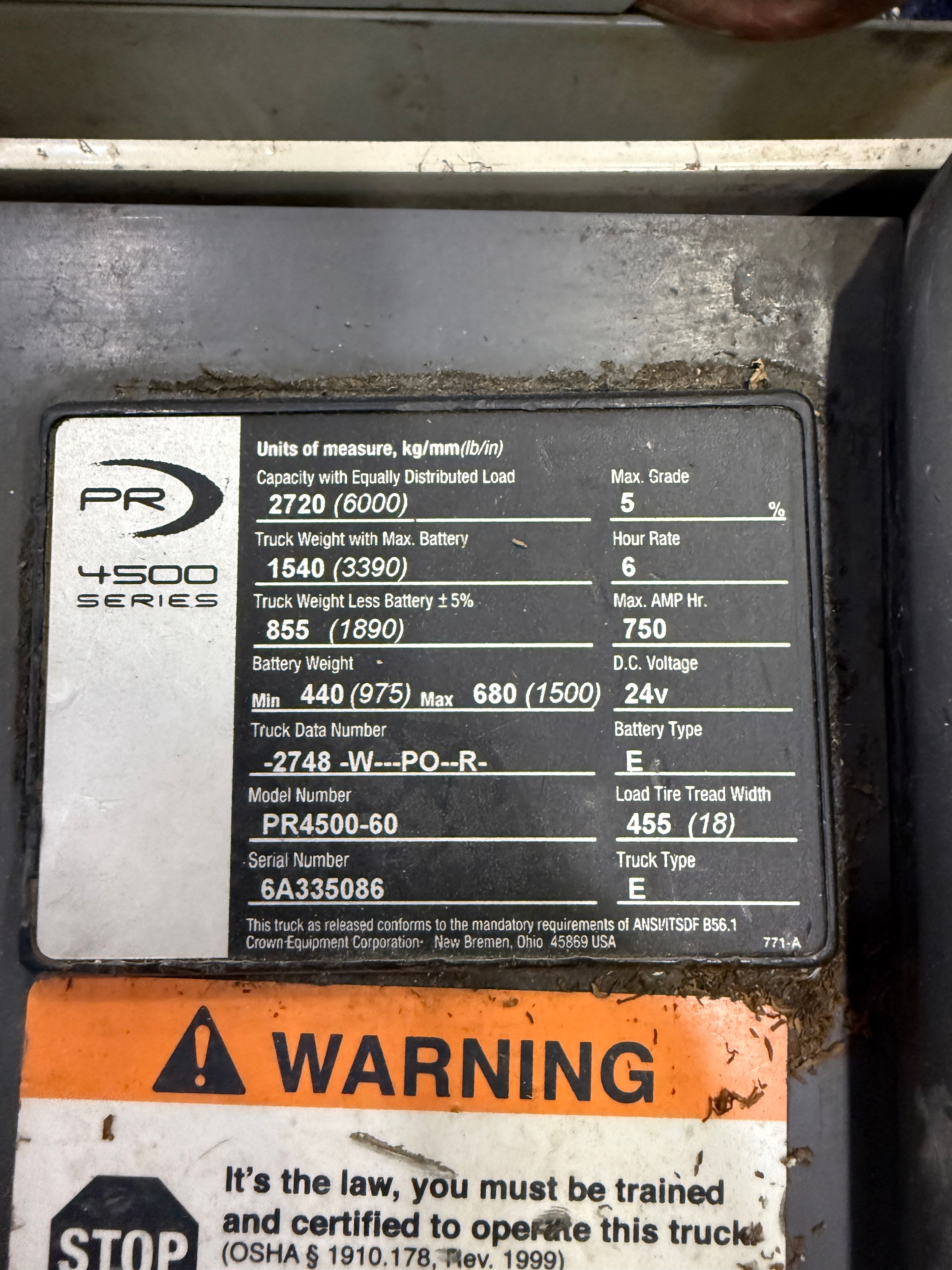 Crown Double Walkie Rider - Model PR-4500-60 - Document 7