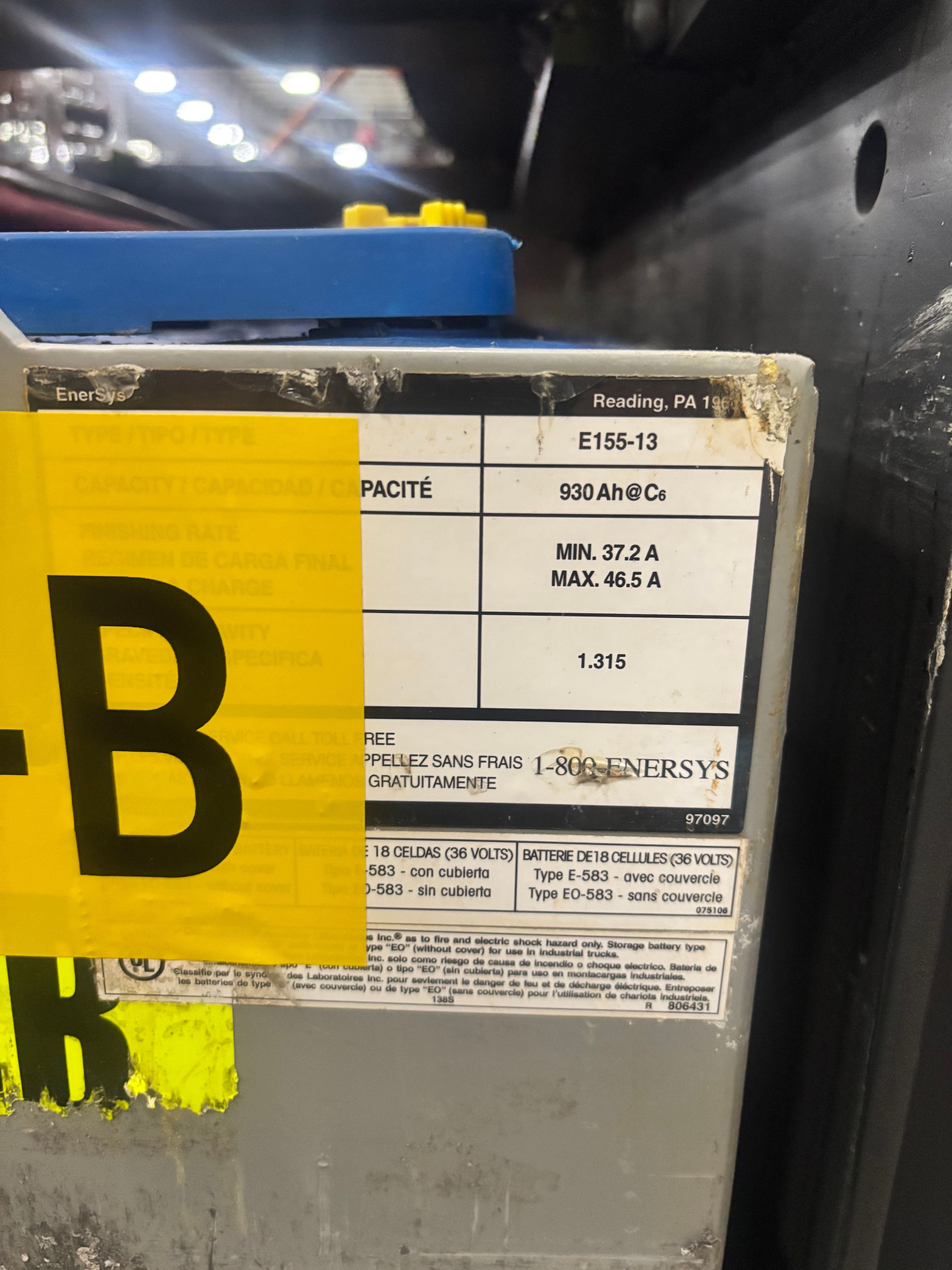 36 Volt Battery - Enersys - Document 3
