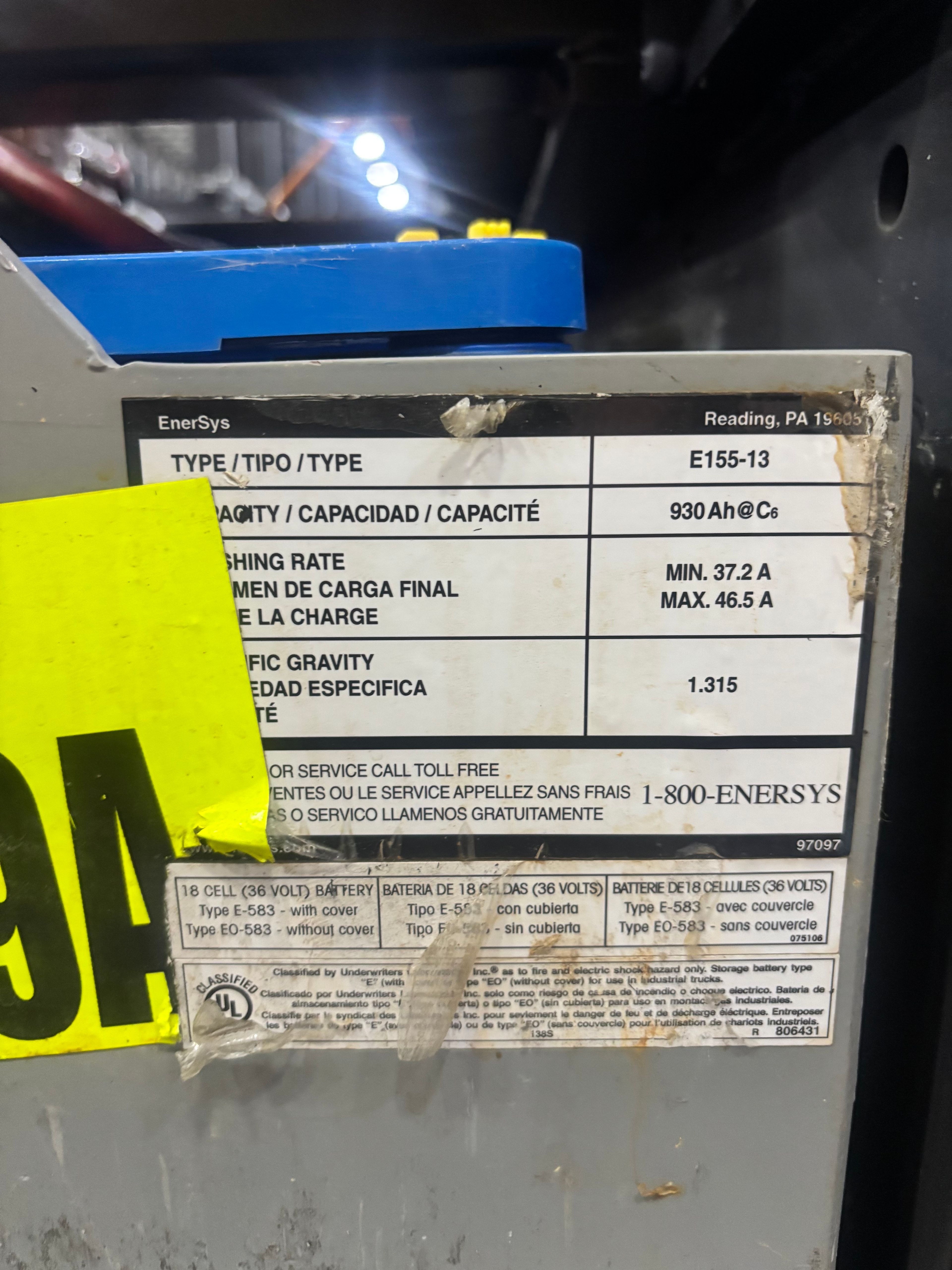 36 Volt Battery - Enersys - Document 3