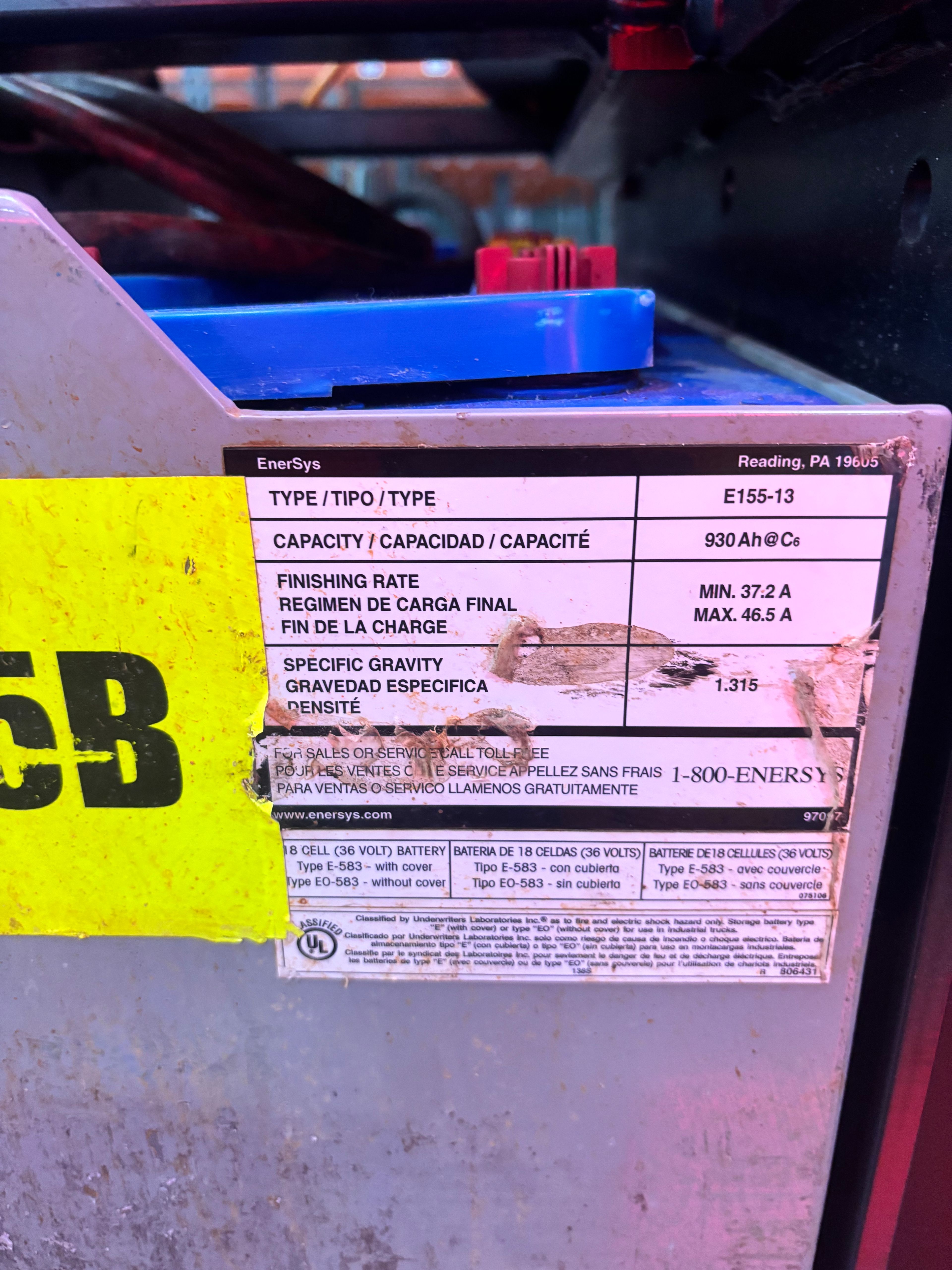 36 Volt Battery - Enersys - Document 3