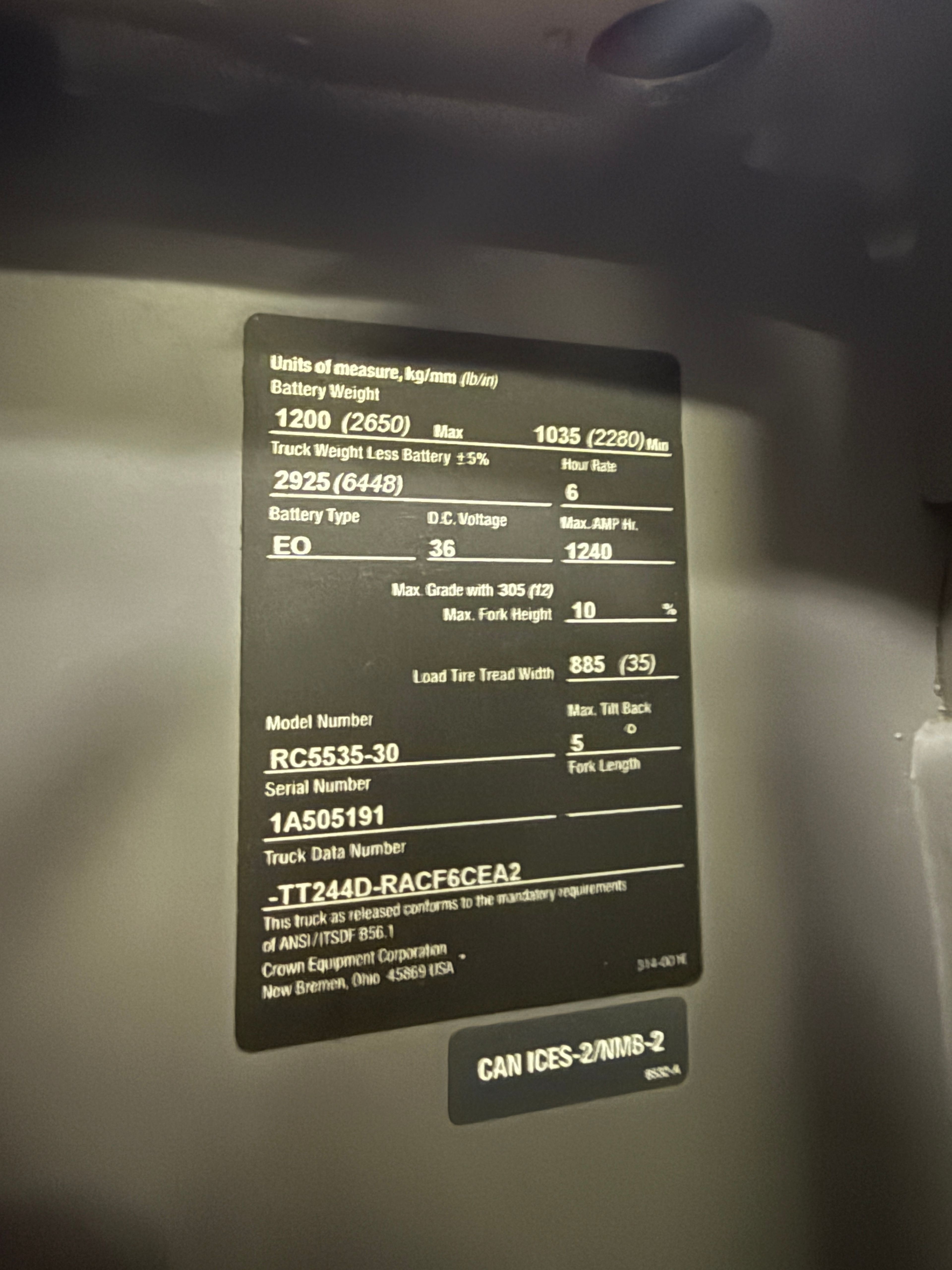 Crown Standup Counterbalance Forklift - RC-5500 - Document 7