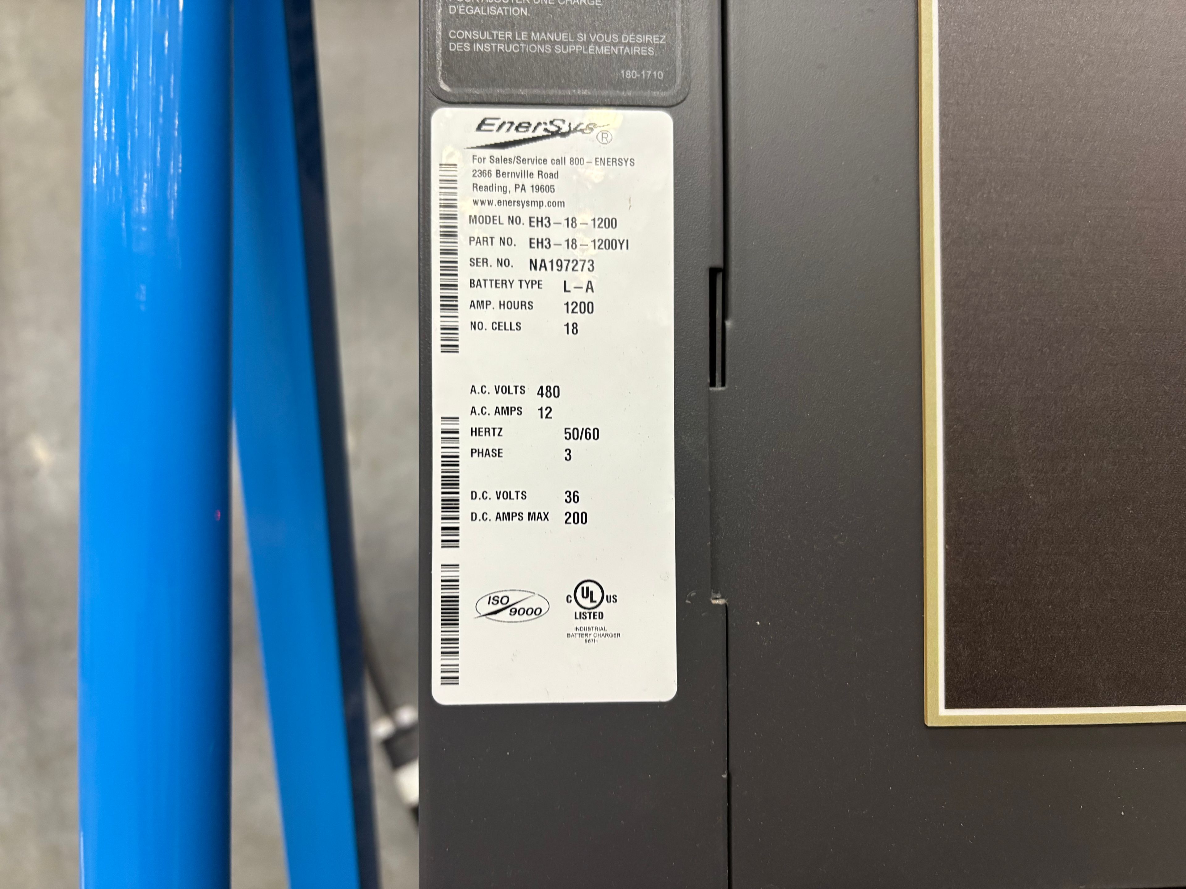 Enersys Enforcer HF- 36V Battery Charger - Document 3