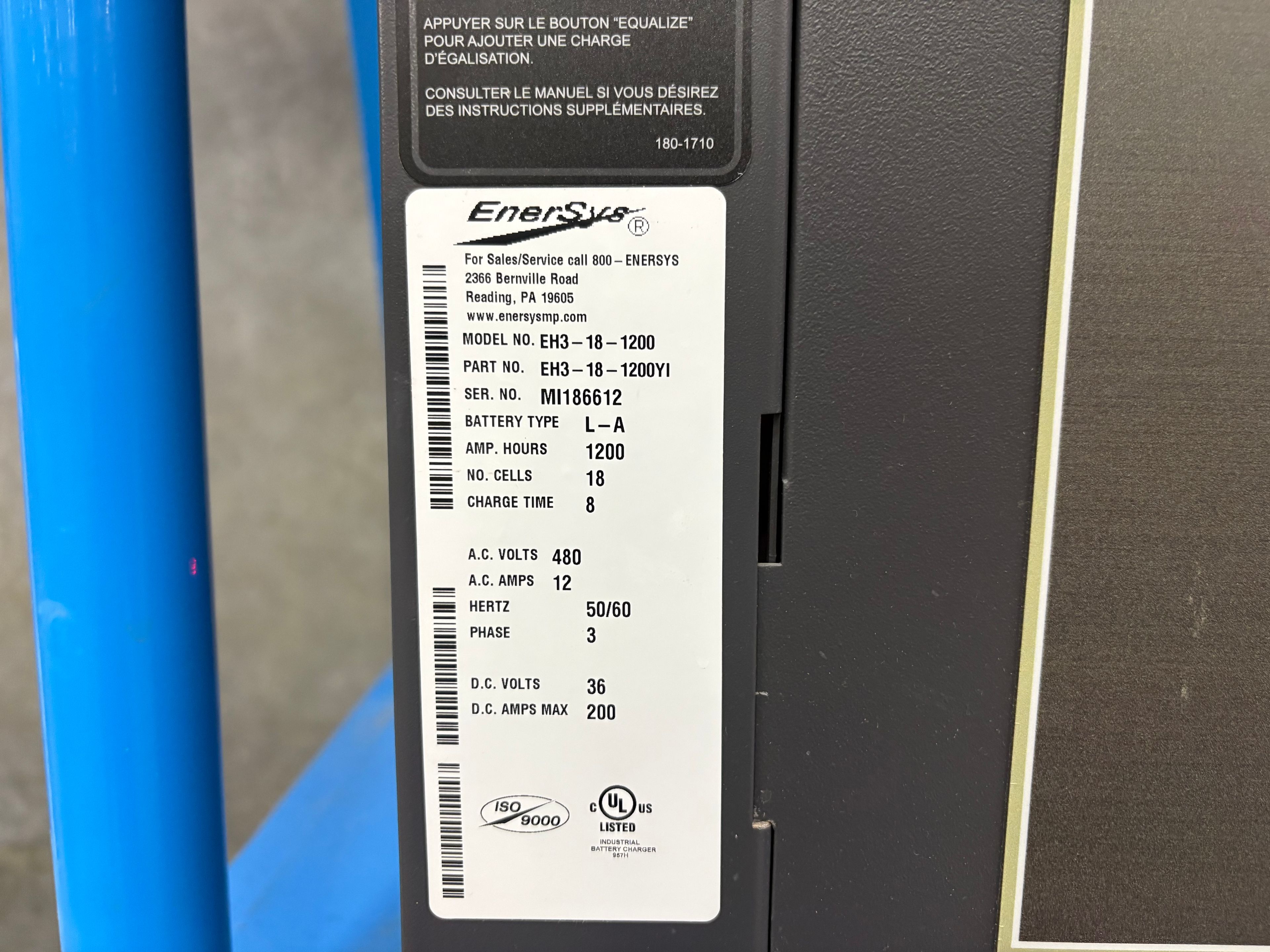 Enersys Enforcer HF- 36V Battery Charger - Document 3