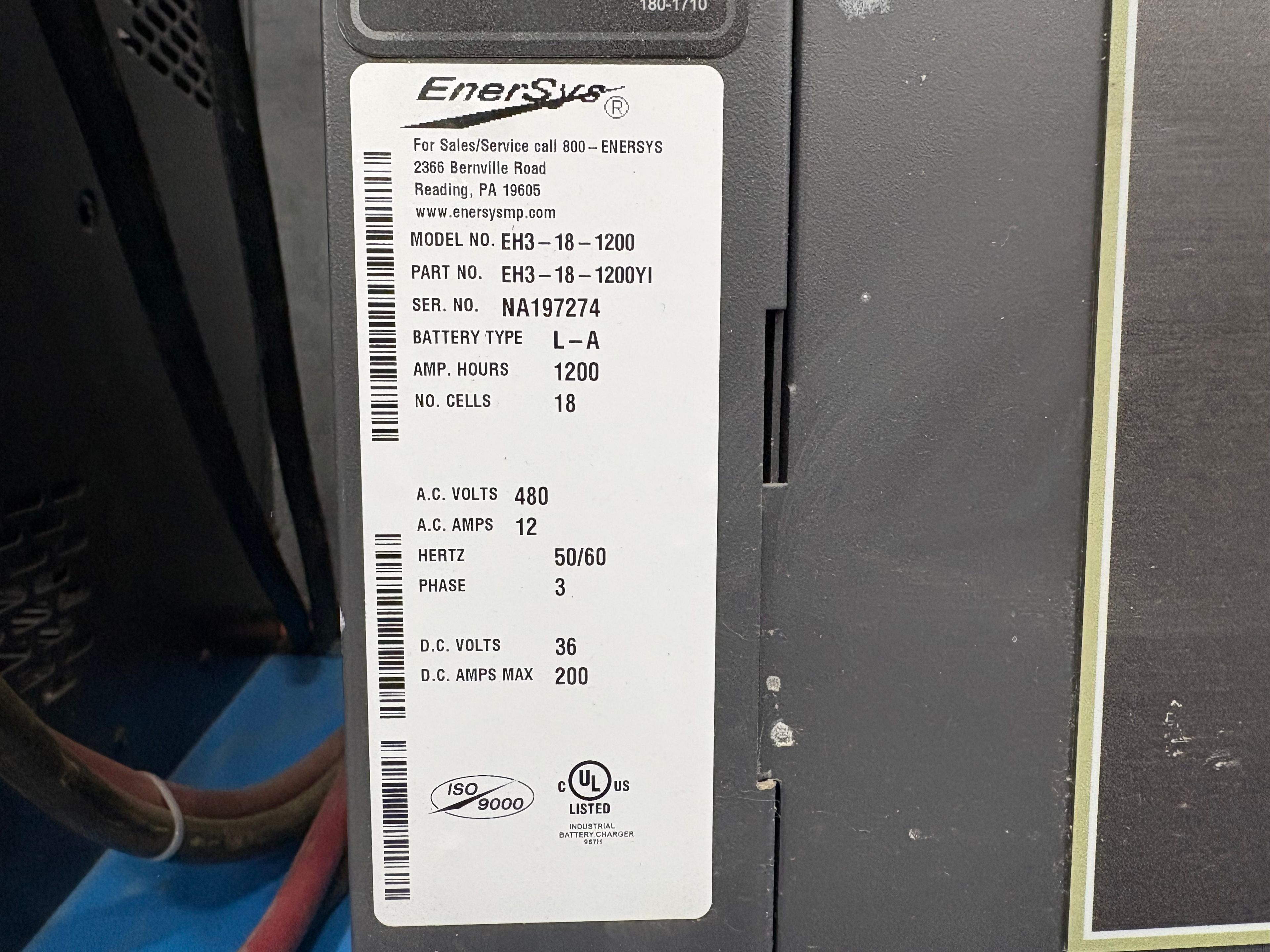 Enersys Enforcer HF- 36V Battery Charger - Document 3
