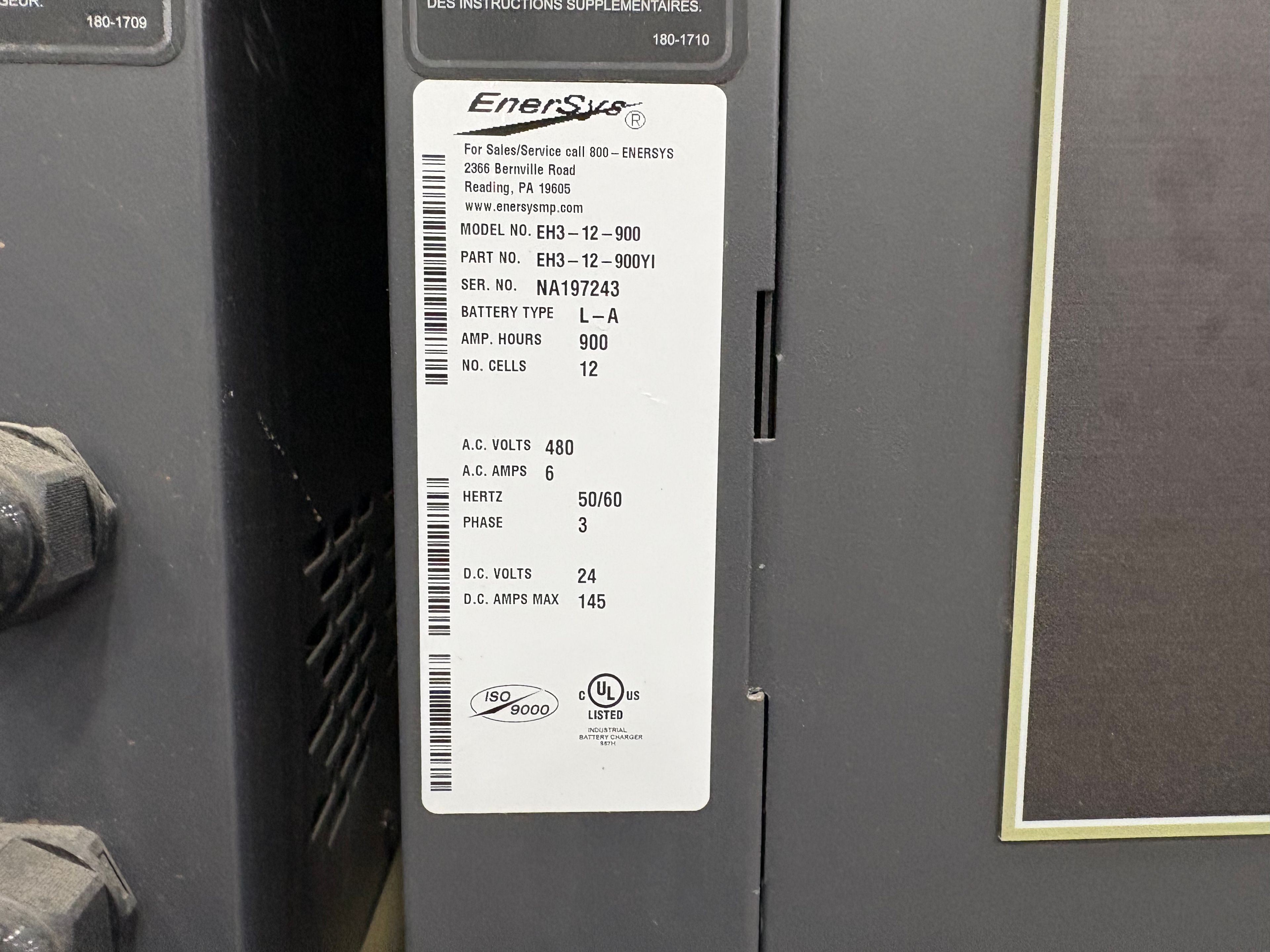 Enersys Enforcer HF- 24V Battery Charger - Document 3