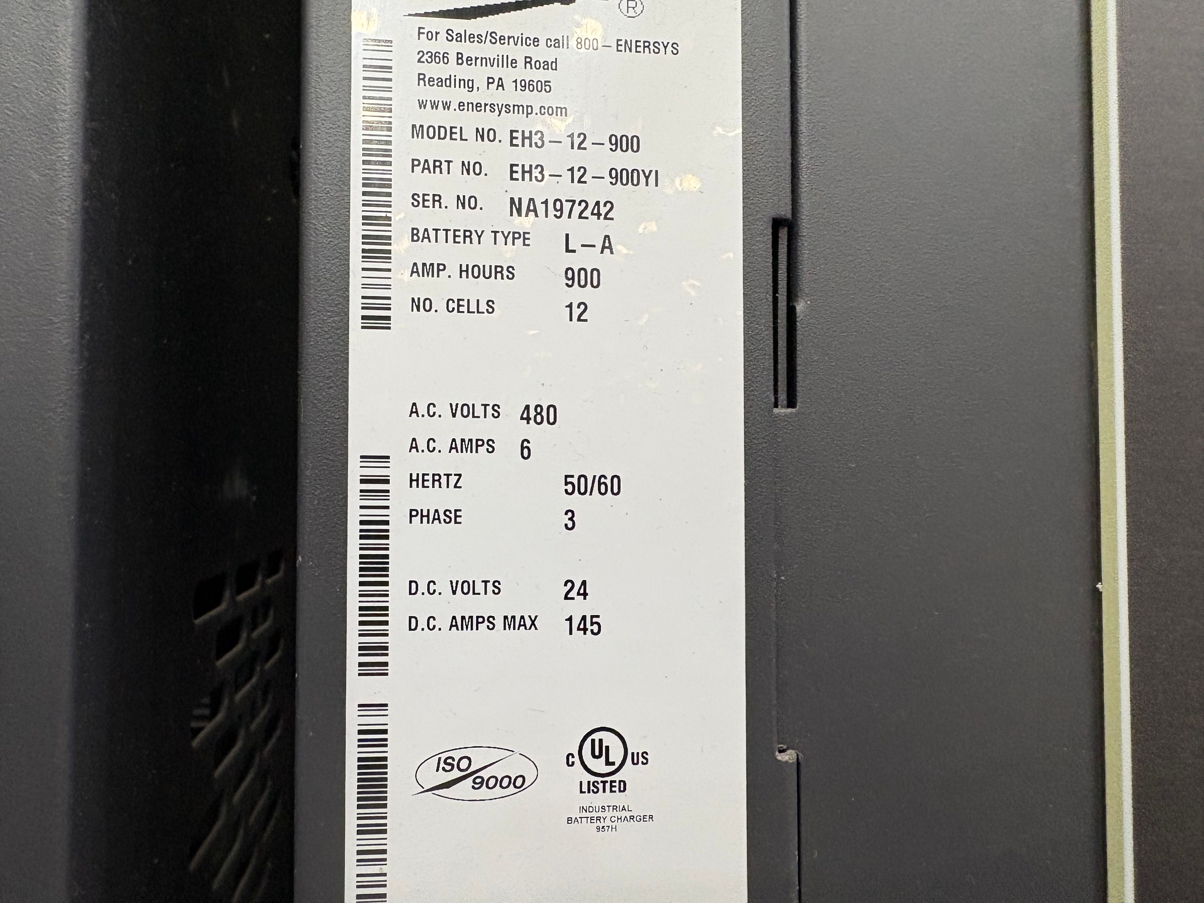 Enersys Enforcer HF- 24V Battery Charger - Document 3