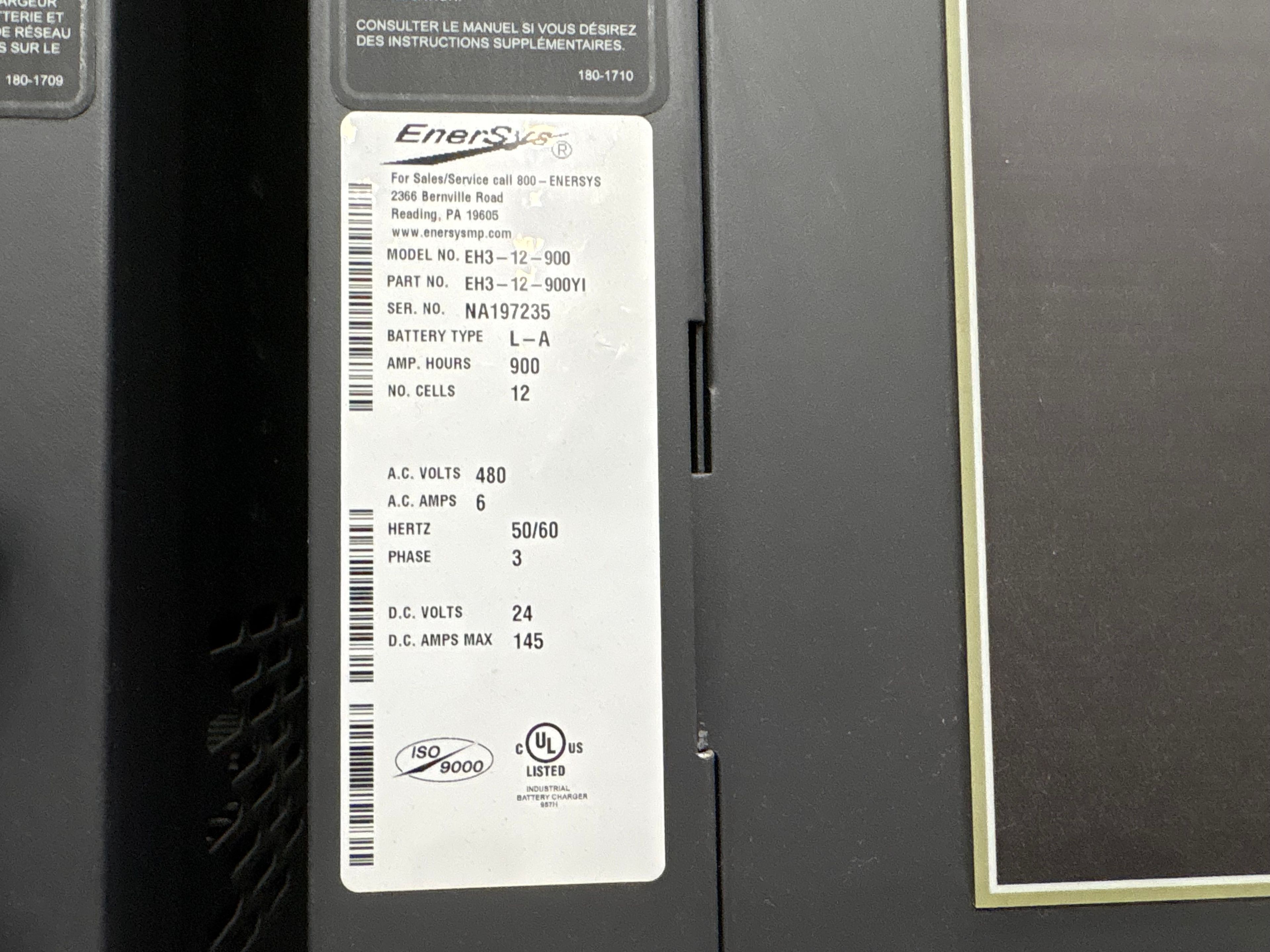 Enersys Enforcer HF- 24V Battery Charger - Document 3