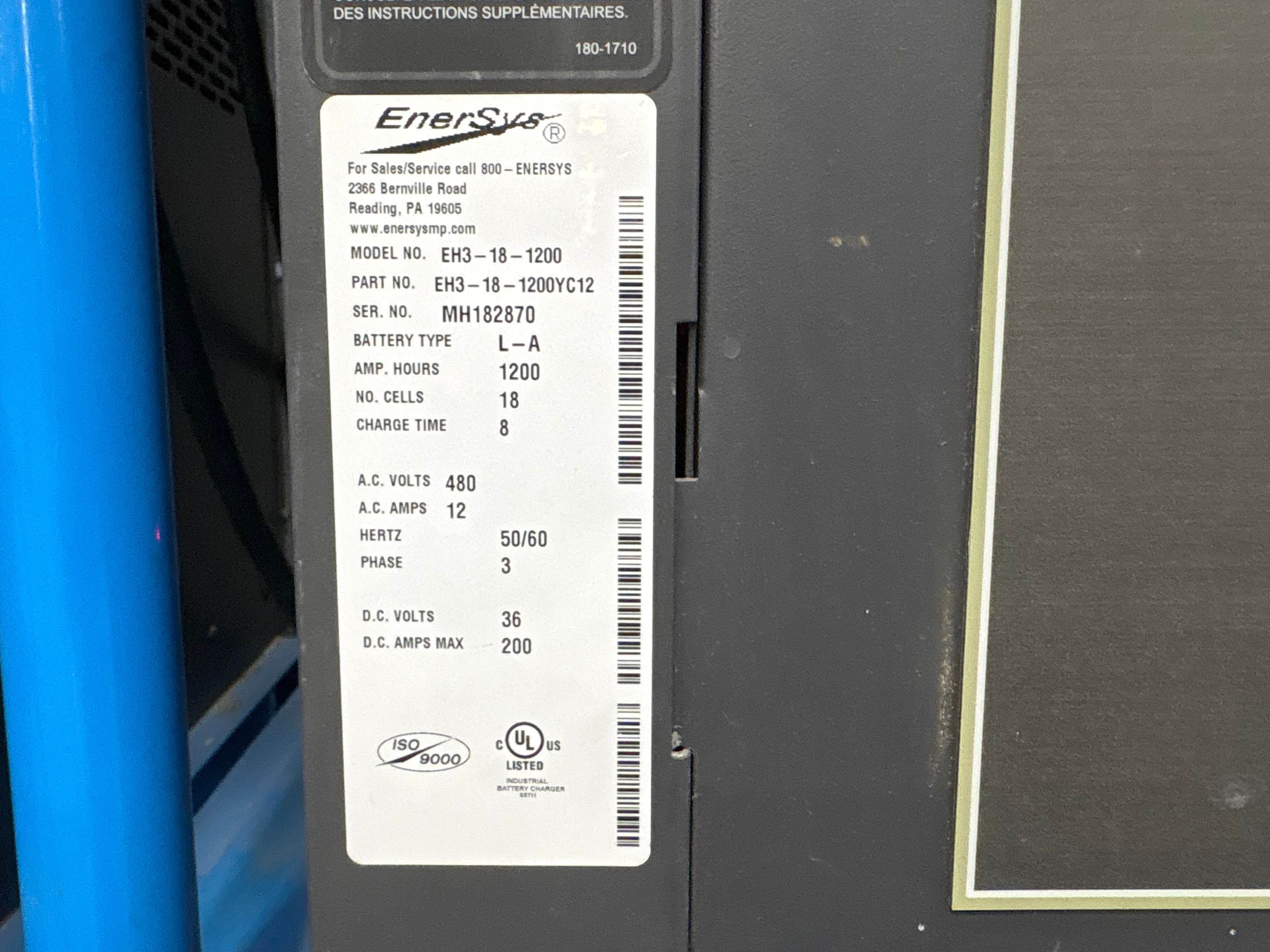 Enersys Enforcer HF- 36V Battery Charger - Document 3