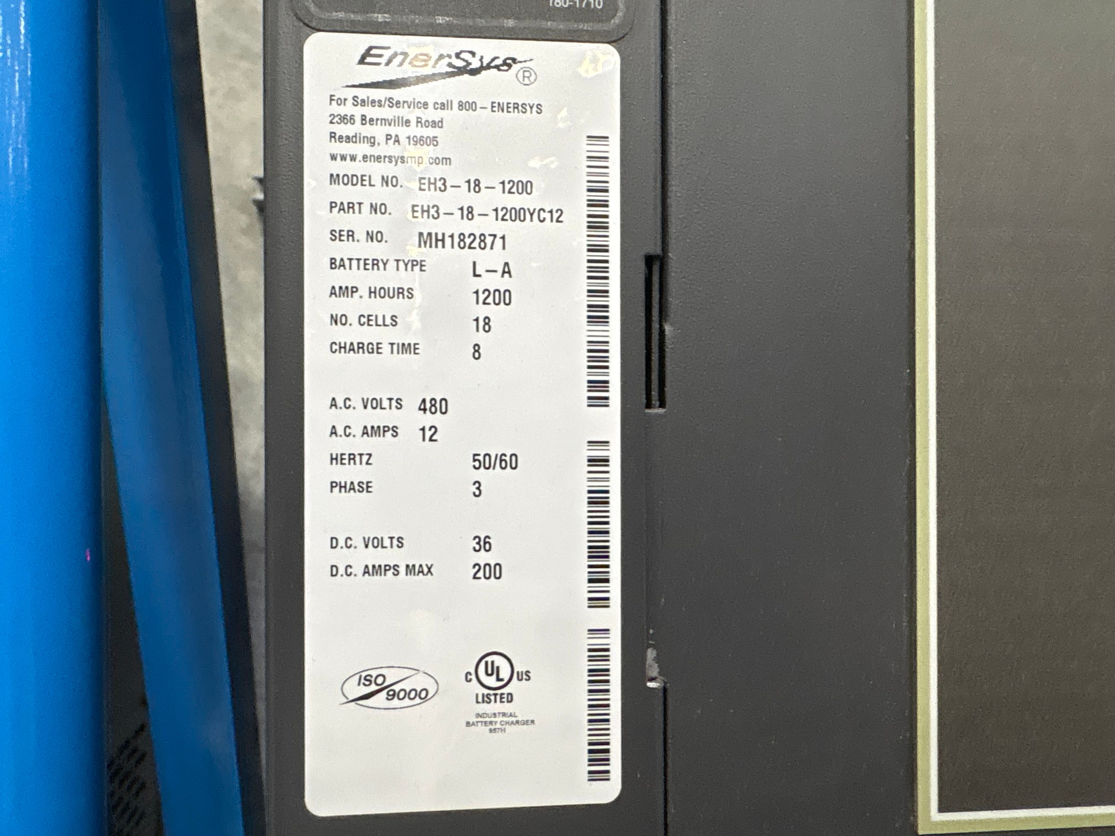 Enersys Enforcer HF- 36V Battery Charger - Document 3