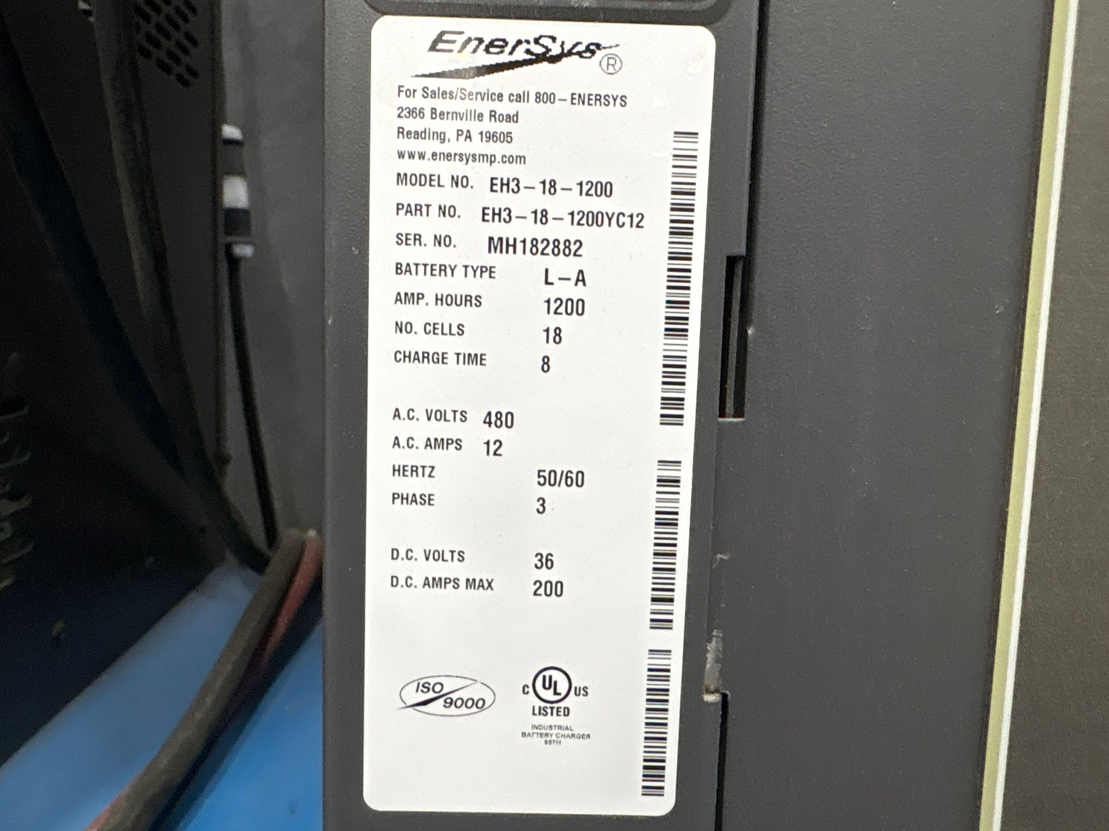 Enersys Enforcer HF- 36V Battery Charger - Document 3