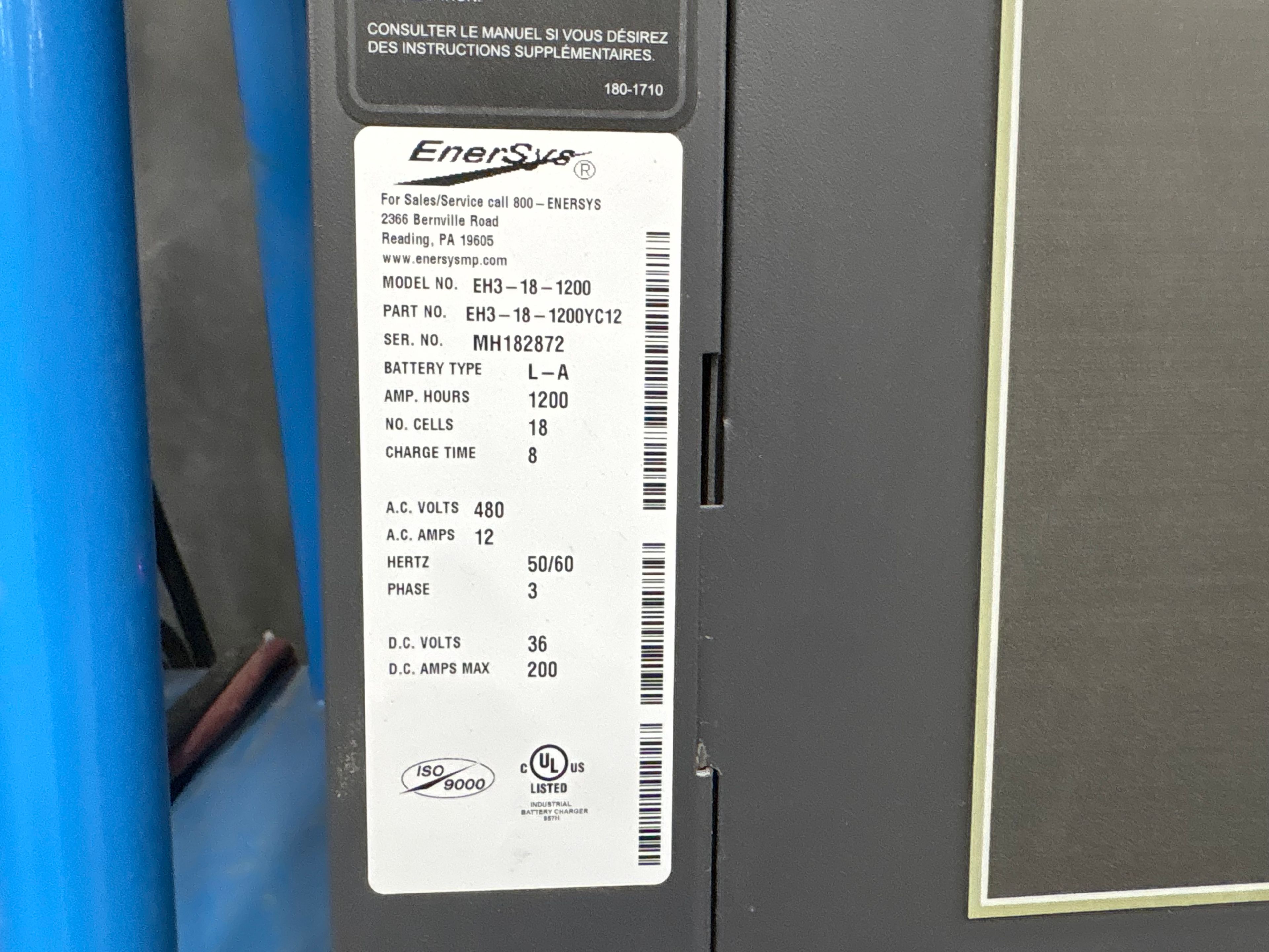Enersys Enforcer HF- 36V Battery Charger - Document 3