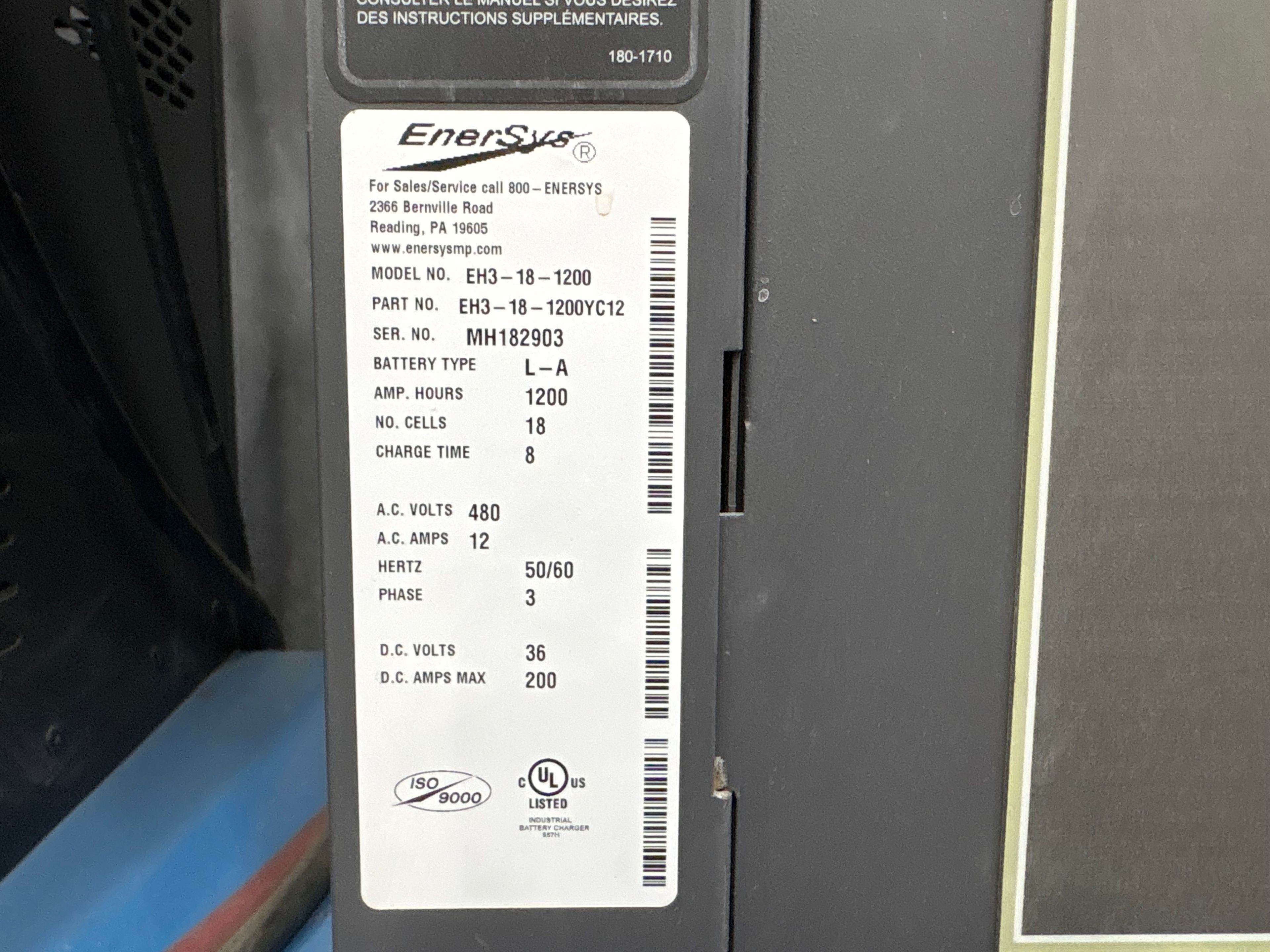 Enersys Enforcer HF- 36V Battery Charger - Document 3