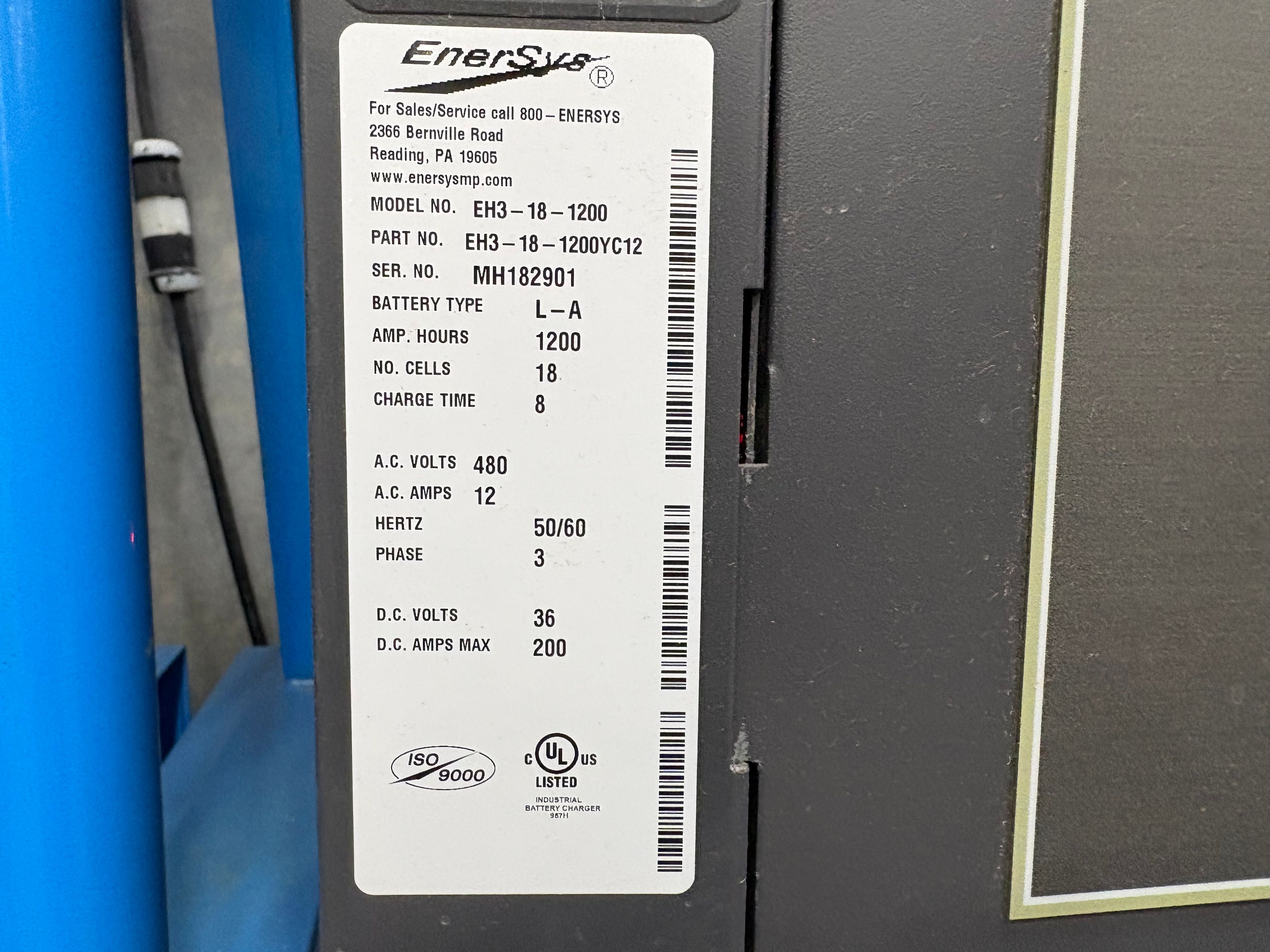 Enersys Enforcer HF- 36V Battery Charger - Document 3