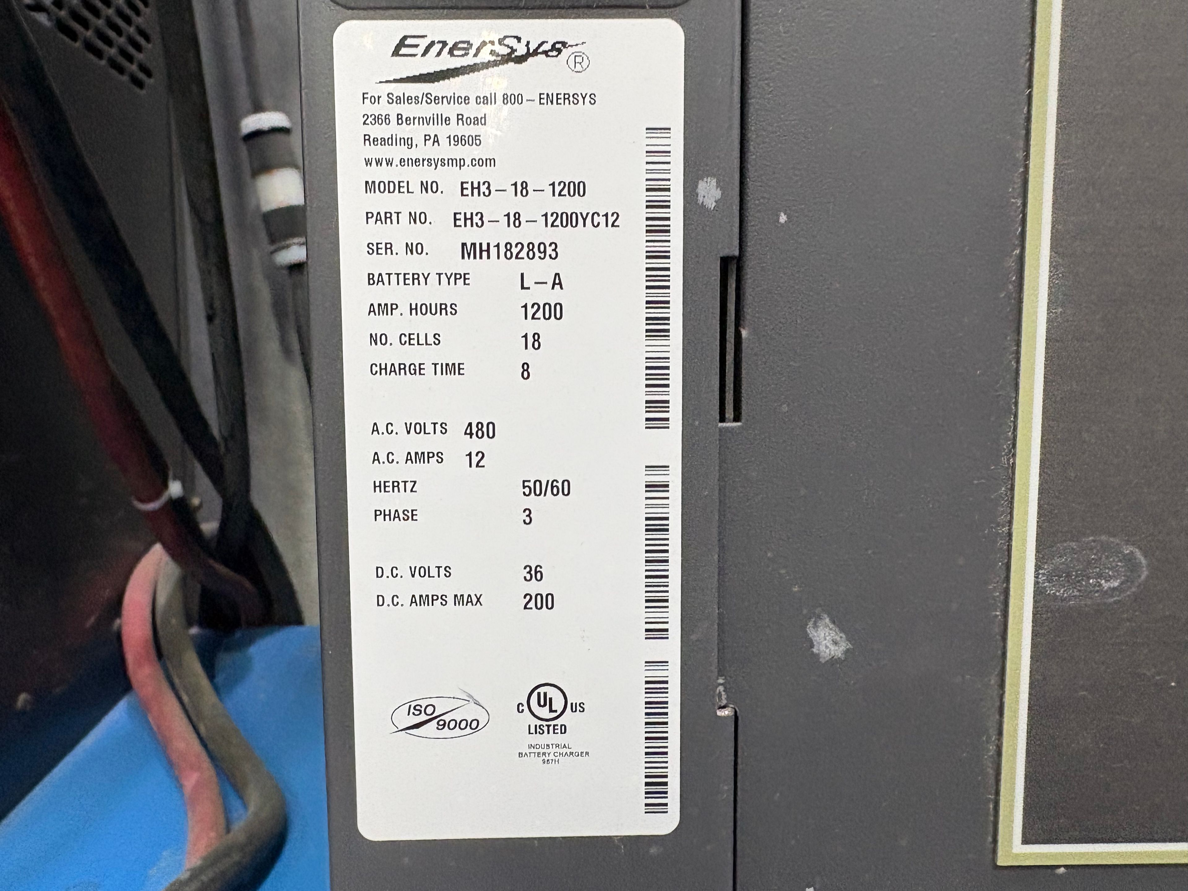 Enersys Enforcer HF- 36V Battery Charger - Document 3