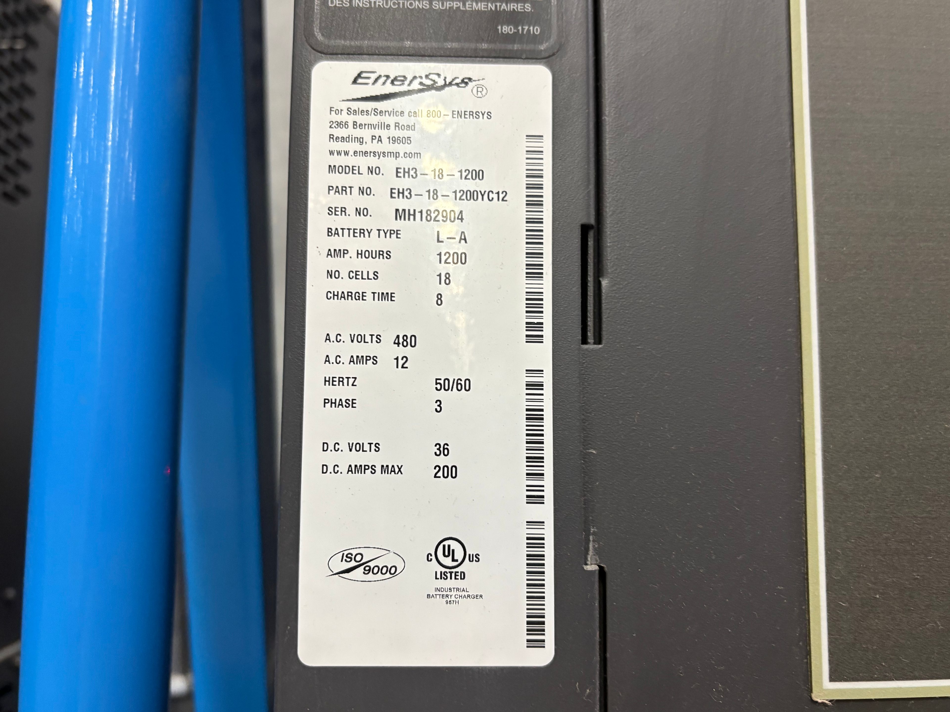 Enersys Enforcer HF- 36V Battery Charger - Document 3