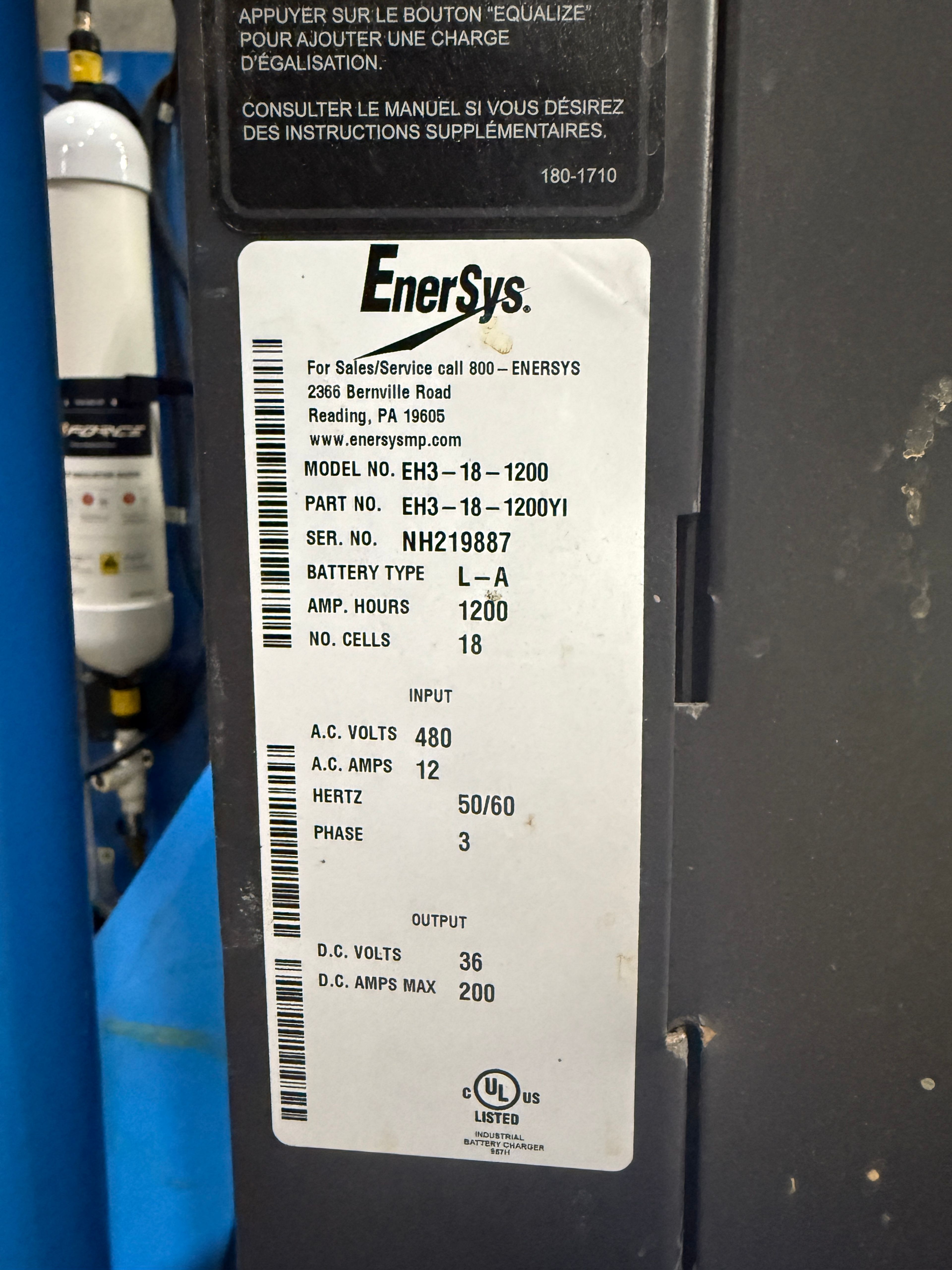 Enersys Enforcer HF- 36V Battery Charger - Document 4