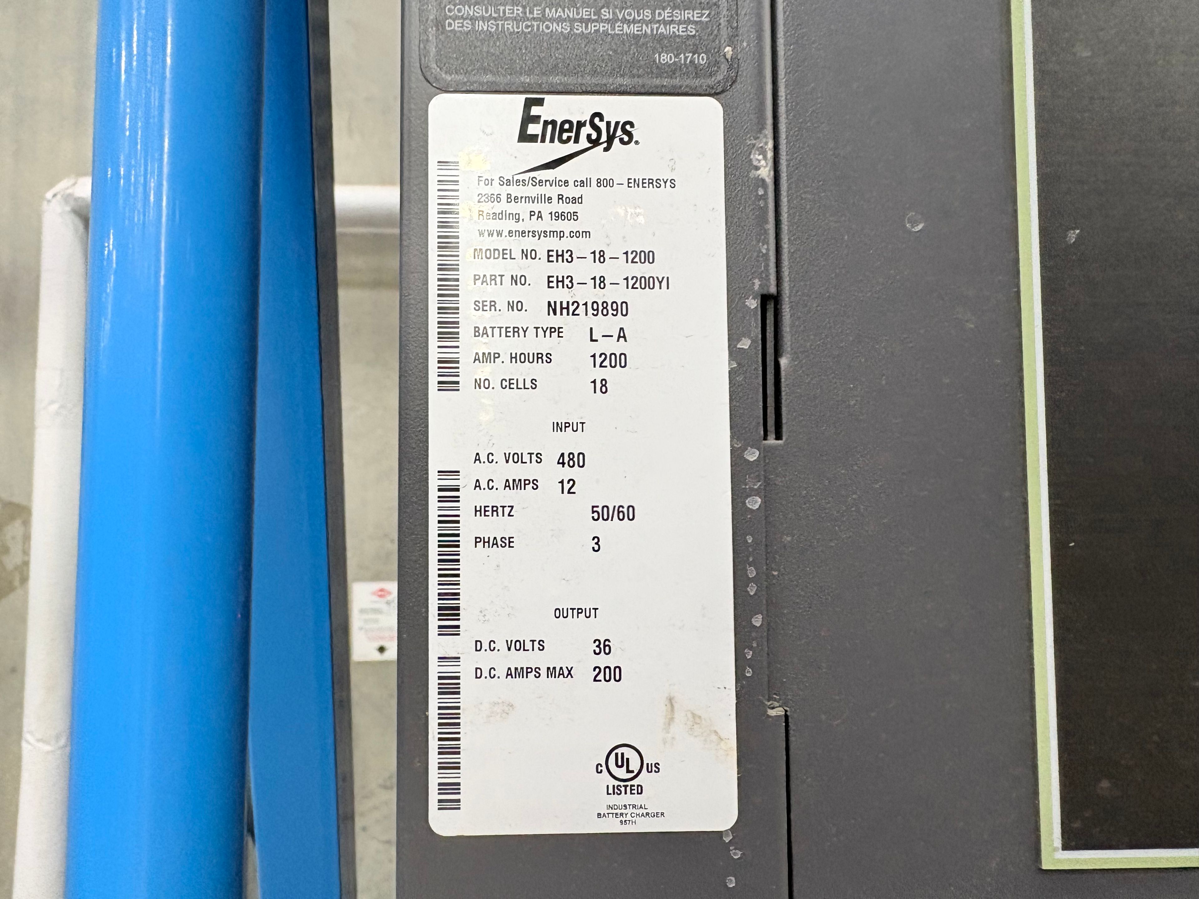 Enersys Enforcer HF- 36V Battery Charger - Document 3