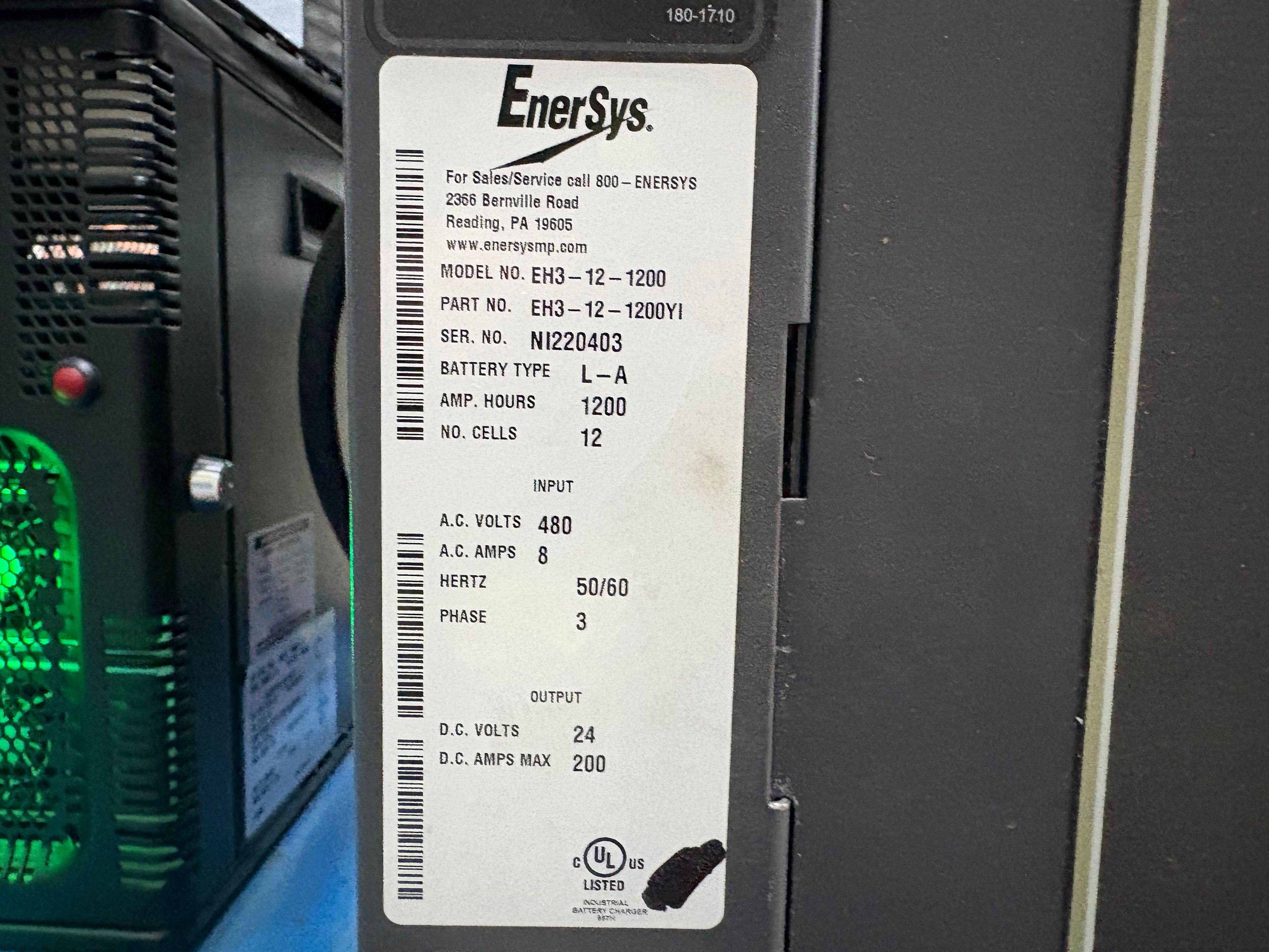 Enersys Enforcer HF- 24V Battery Charger - Document 3