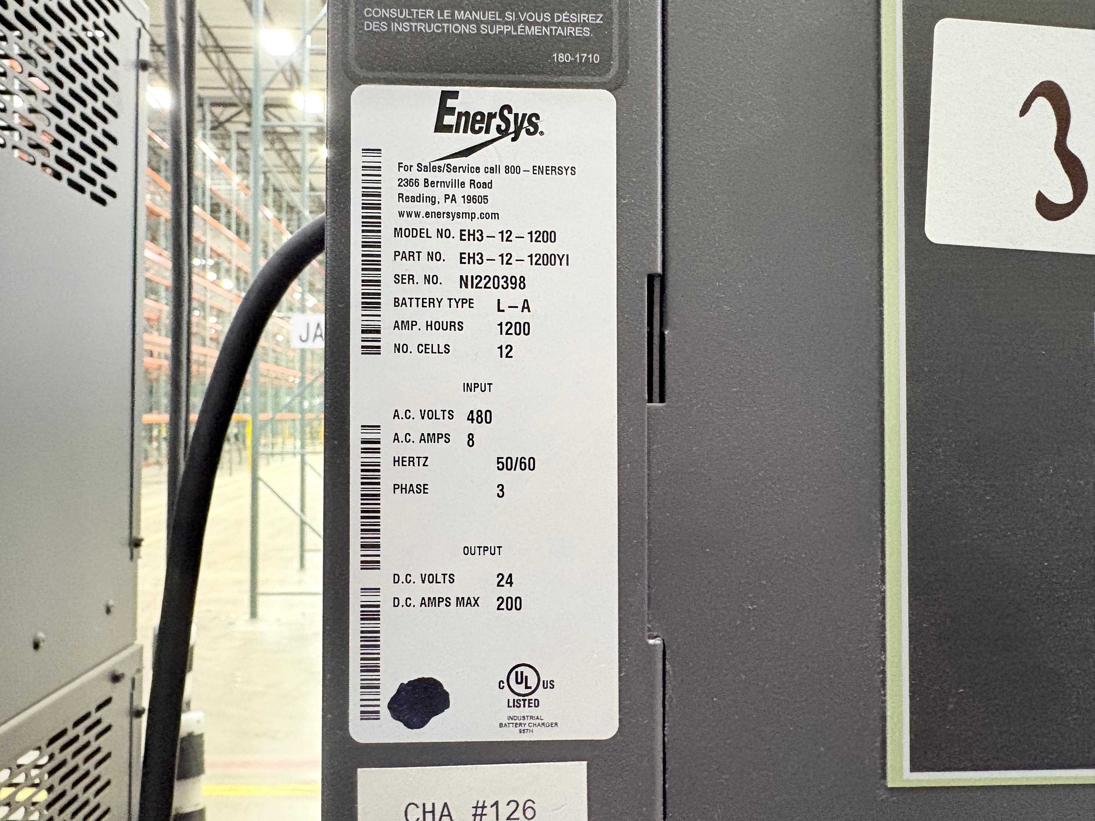 Enersys Enforcer HF- 24V Battery Charger - Document 3