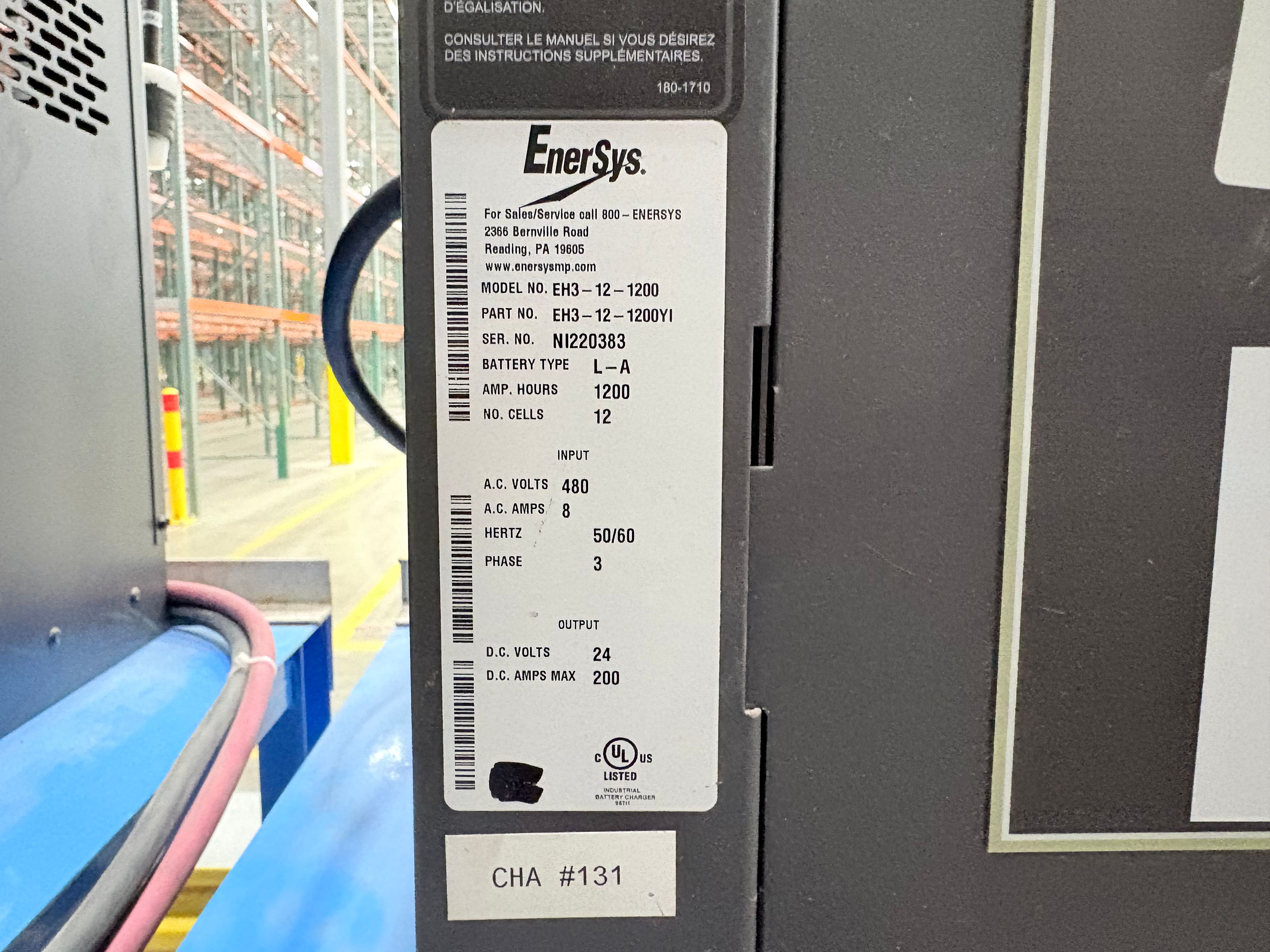 Enersys Enforcer HF- 24V Battery Charger - Document 3