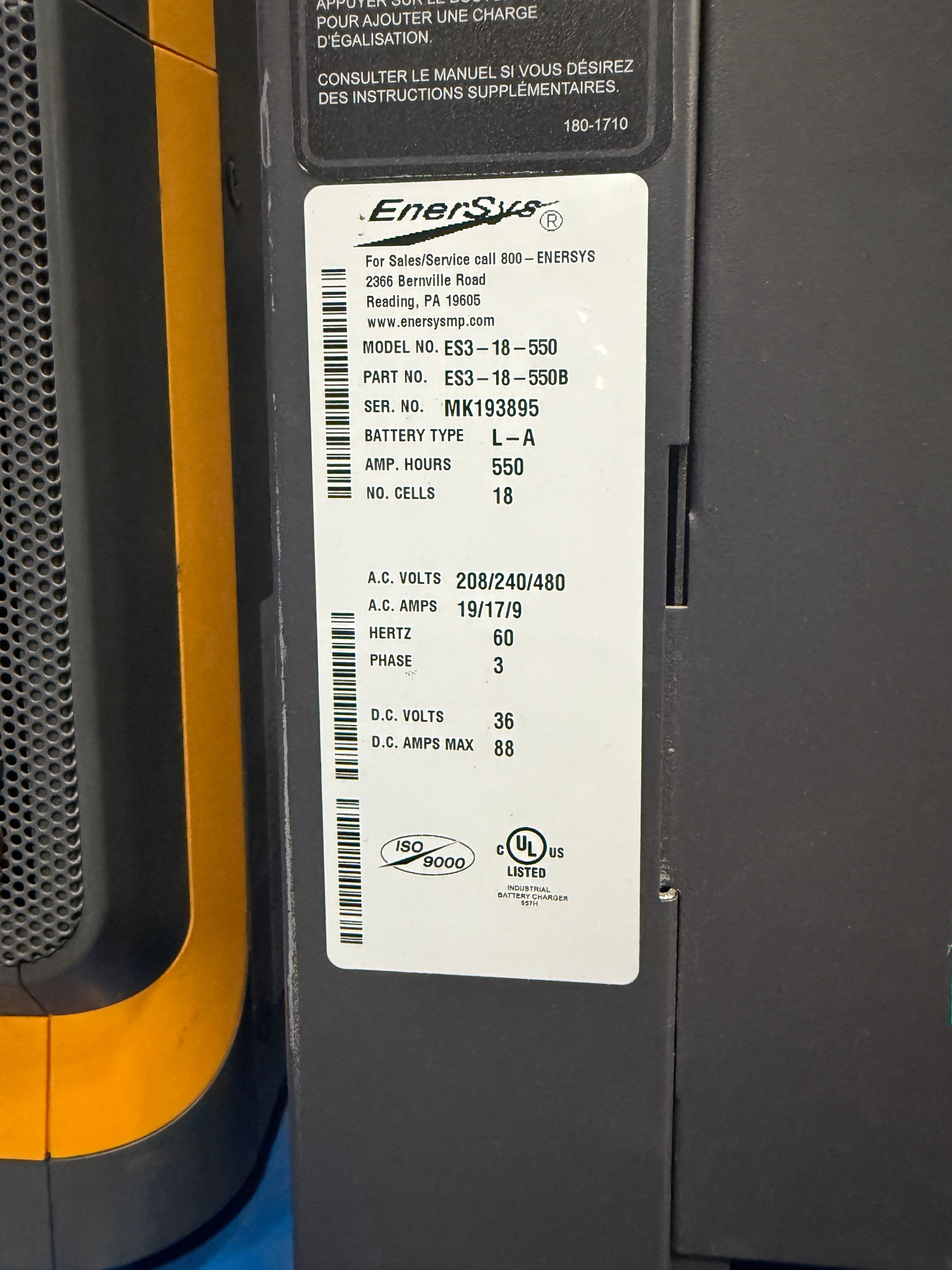 Enersys Enforcer SCR - 36V Charger - Document 4