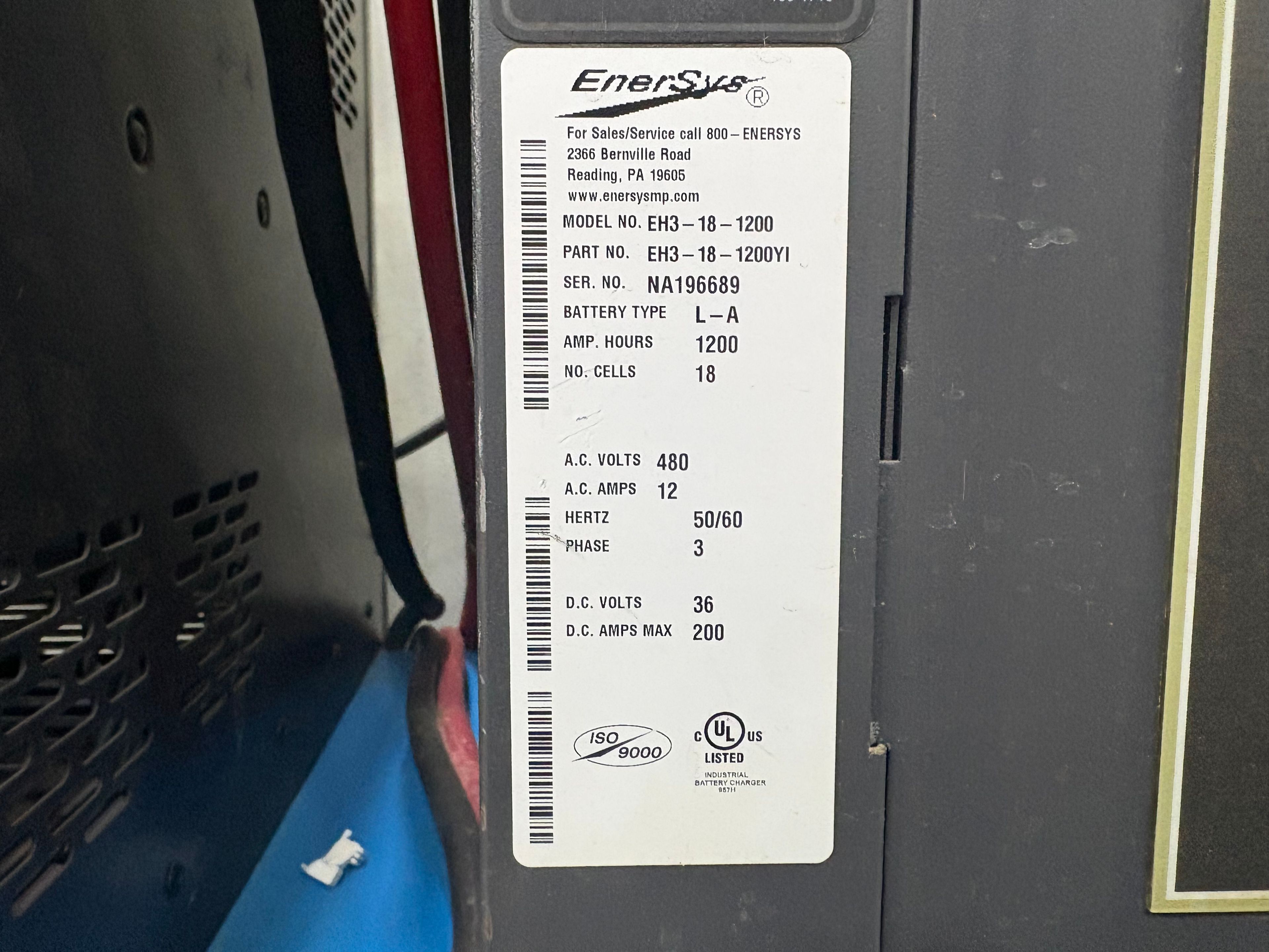 Enersys Enforcer HF- 36V Battery Charger - Document 3